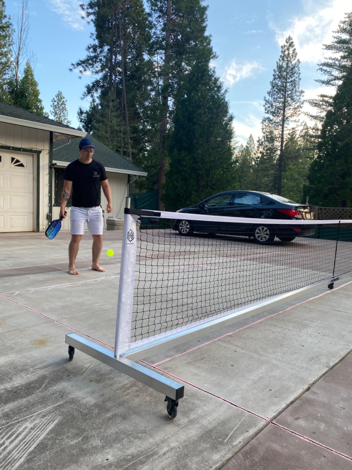Dominator Standard Portable Pickleball Net - Indoor/Outdoor Regulation Pickleball Net - USAPA Compliant Pickleball Net on Wheels with Rolling Storage Bag customer photo 2