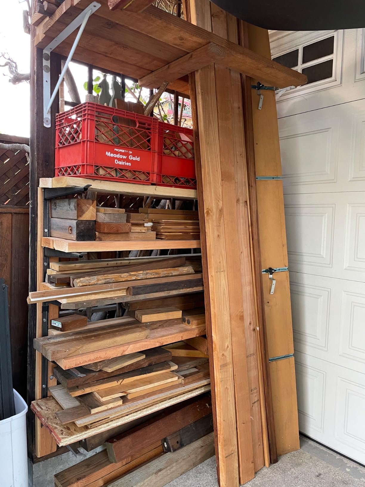 Delta Heavy Duty Lumber Storage Rack Cycle, Holds Up to 800 lbs - Easy to Install Wood Storage Rack with Fully Adjustable Arms - Steel Construction Storage Solution for Garage, Basement & Pantry customer photo 1