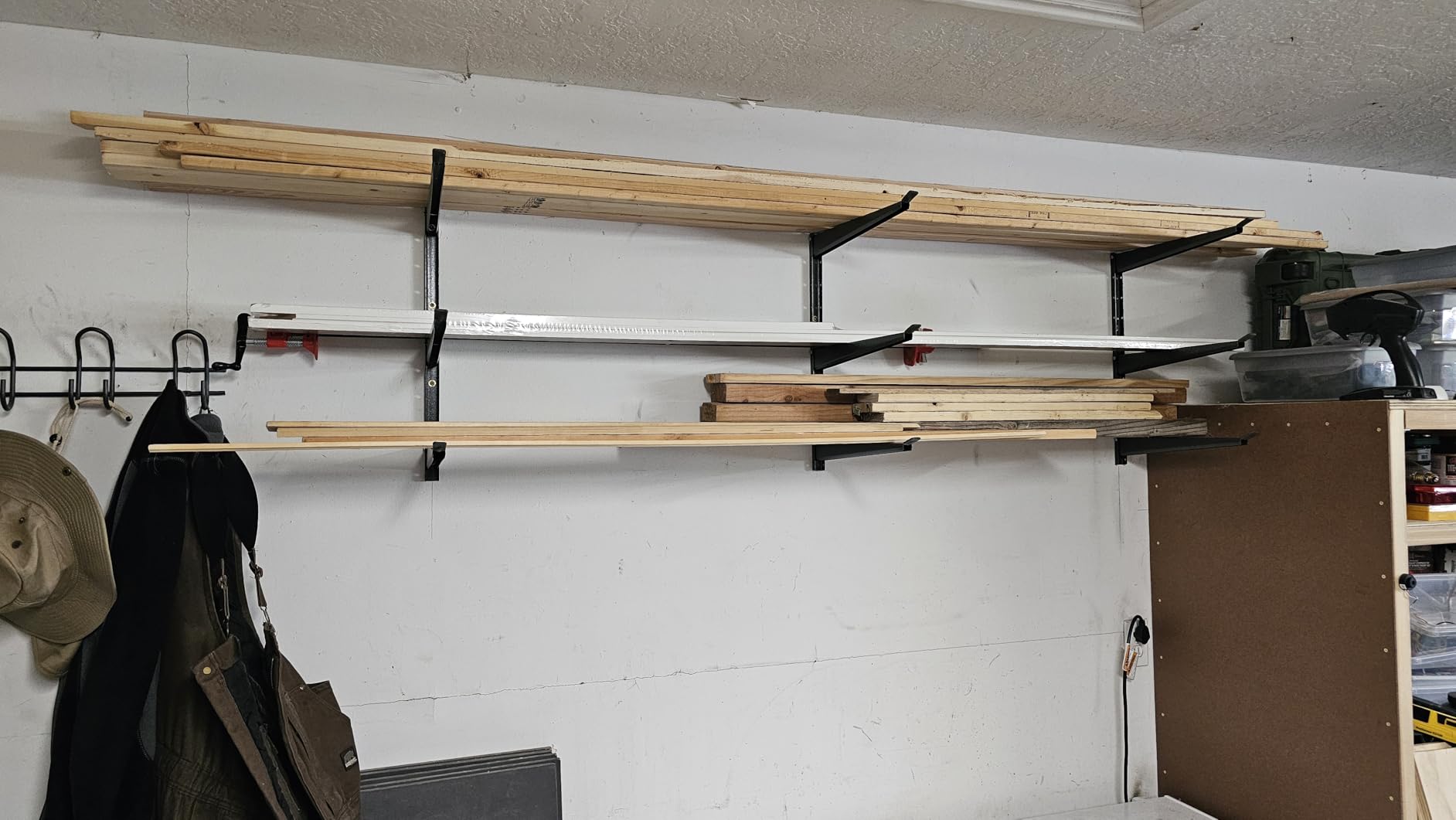 Delta Heavy Duty Lumber Storage Rack Cycle, Holds Up to 800 lbs - Easy to Install Wood Storage Rack with Fully Adjustable Arms - Steel Construction Storage Solution for Garage, Basement & Pantry customer photo 2