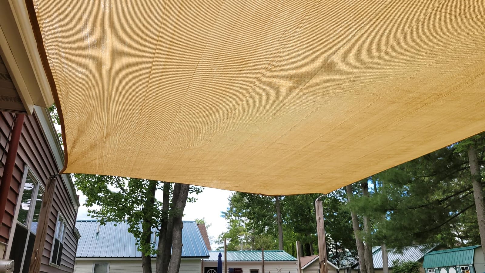 Amagenix 16'X20' Sun Shade Sail Rectangle Curved Edge Sand | Breathable Sunshade, 95% UV Block, HDPE Fabric, Custom Size, Outdoor Shade Canopy for Patio, Garden, Backyard, Deck, Pergola customer photo 2