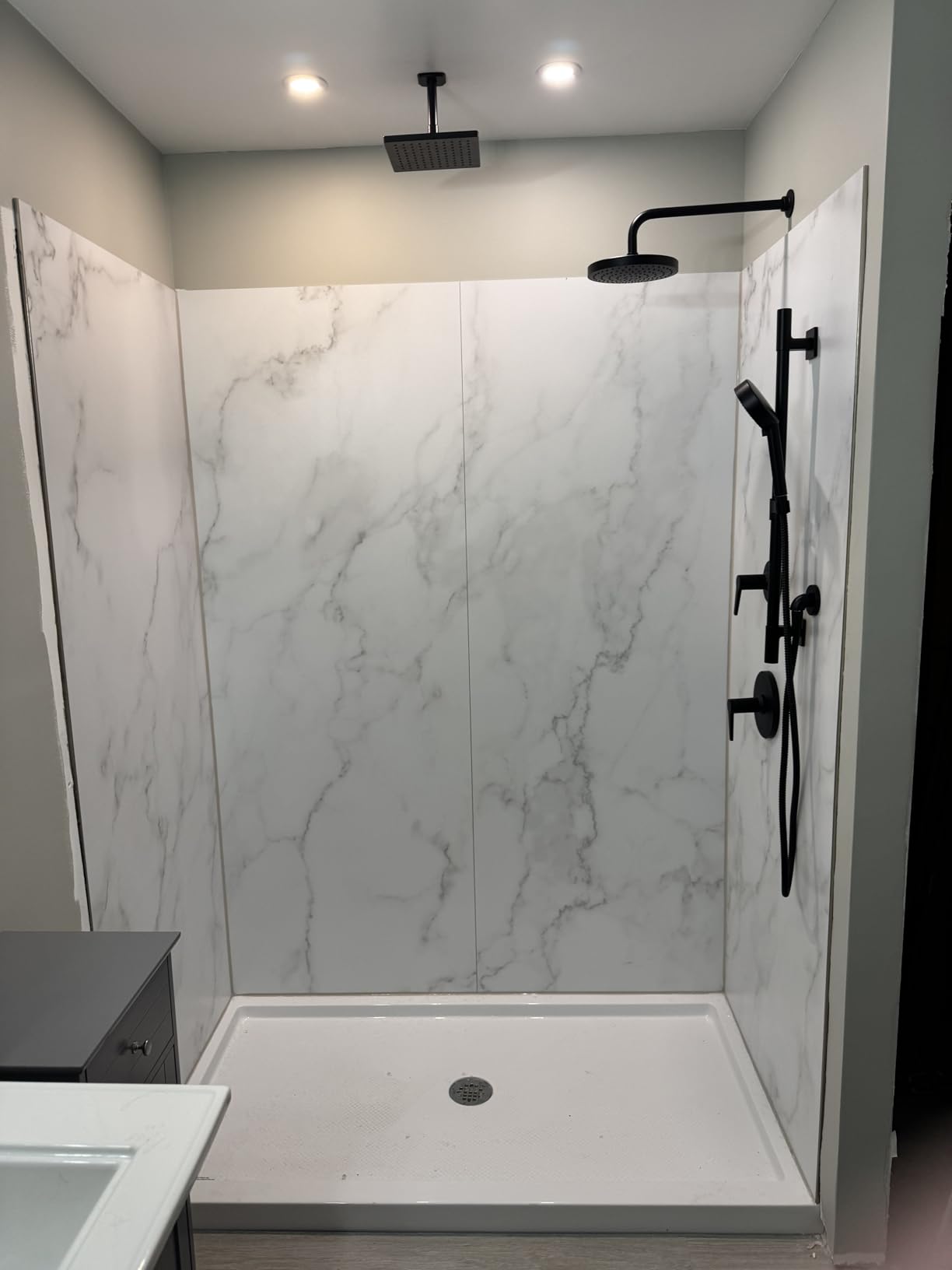 OVE Decors Arroyo Alcove Shower Walls 60 in. x 32 in. 80 in. in Carrara customer photo 1