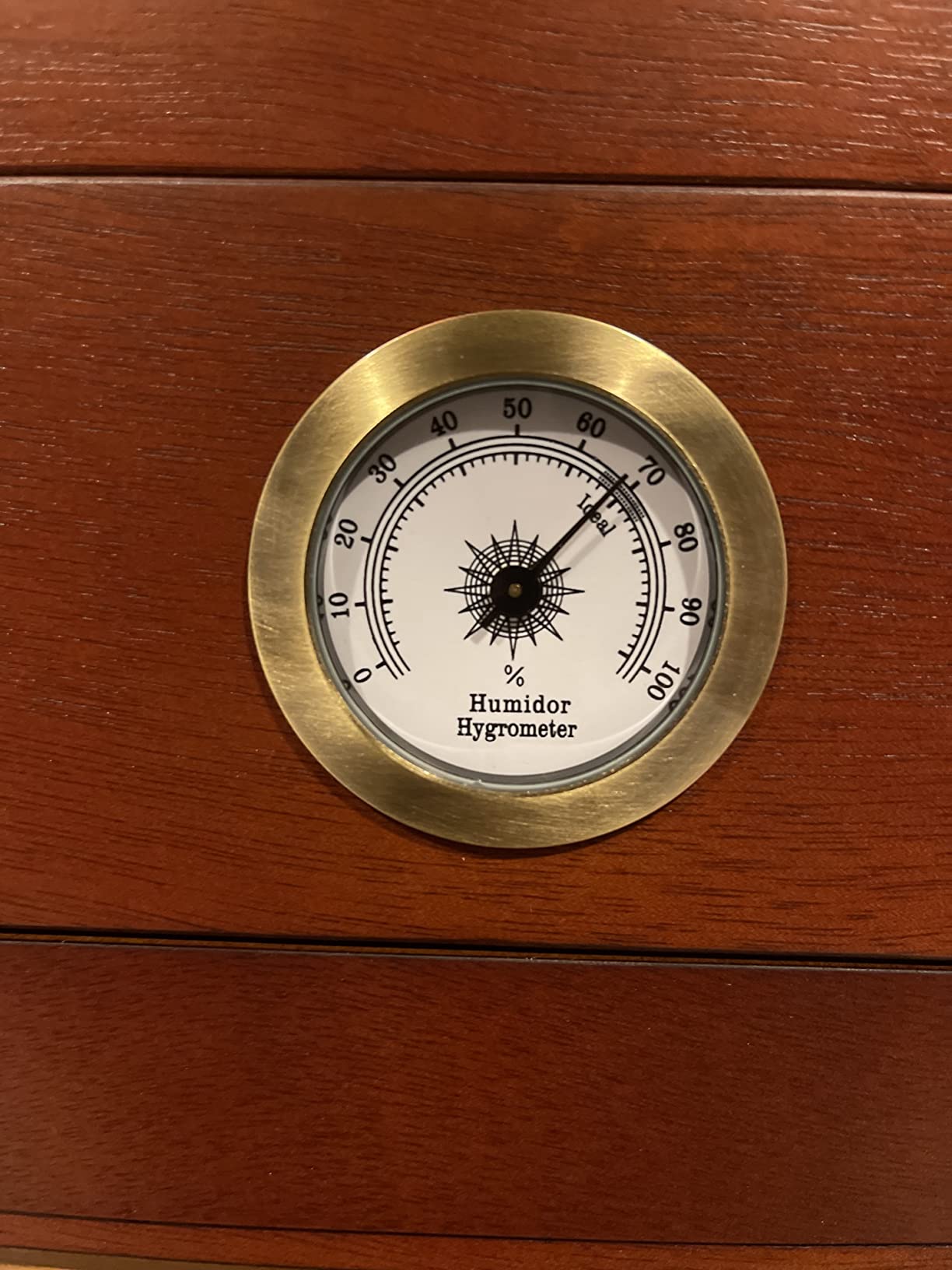 COOL KNIGHT Cigar Humidor with Front Hygrometer, Humidifier and Accessory Drawers - Tempered Glass Top Cigar Humidor Box - Spanish Cedar Desktop Humidor for 20-35 Cigars customer photo 2