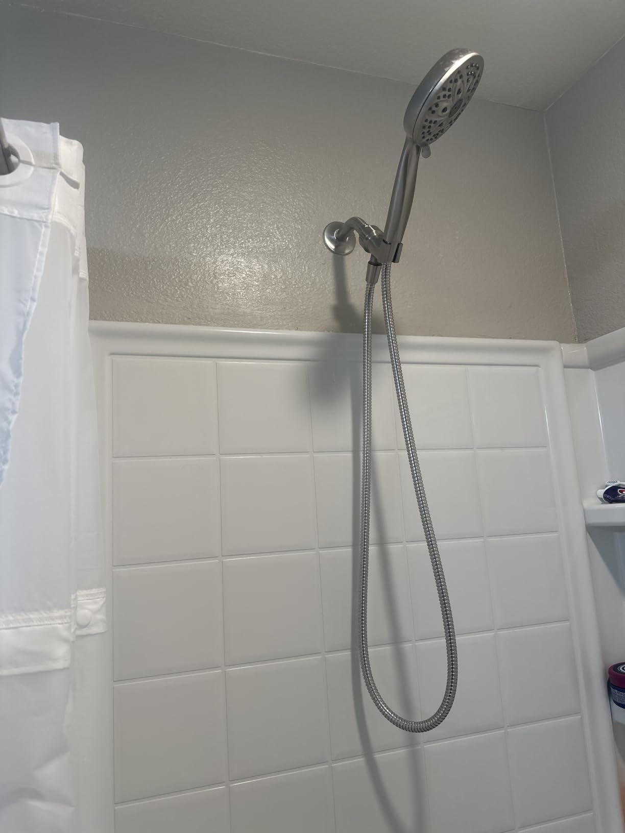 6-Setting Shower Head with Handheld, JDO High Pressure Hand held Shower Head, 4.7 Inch Chrome Detachable Showerhead Set with 59 Inch Stainless Steel Hose and Adjustable Showerhead Holder customer photo 1