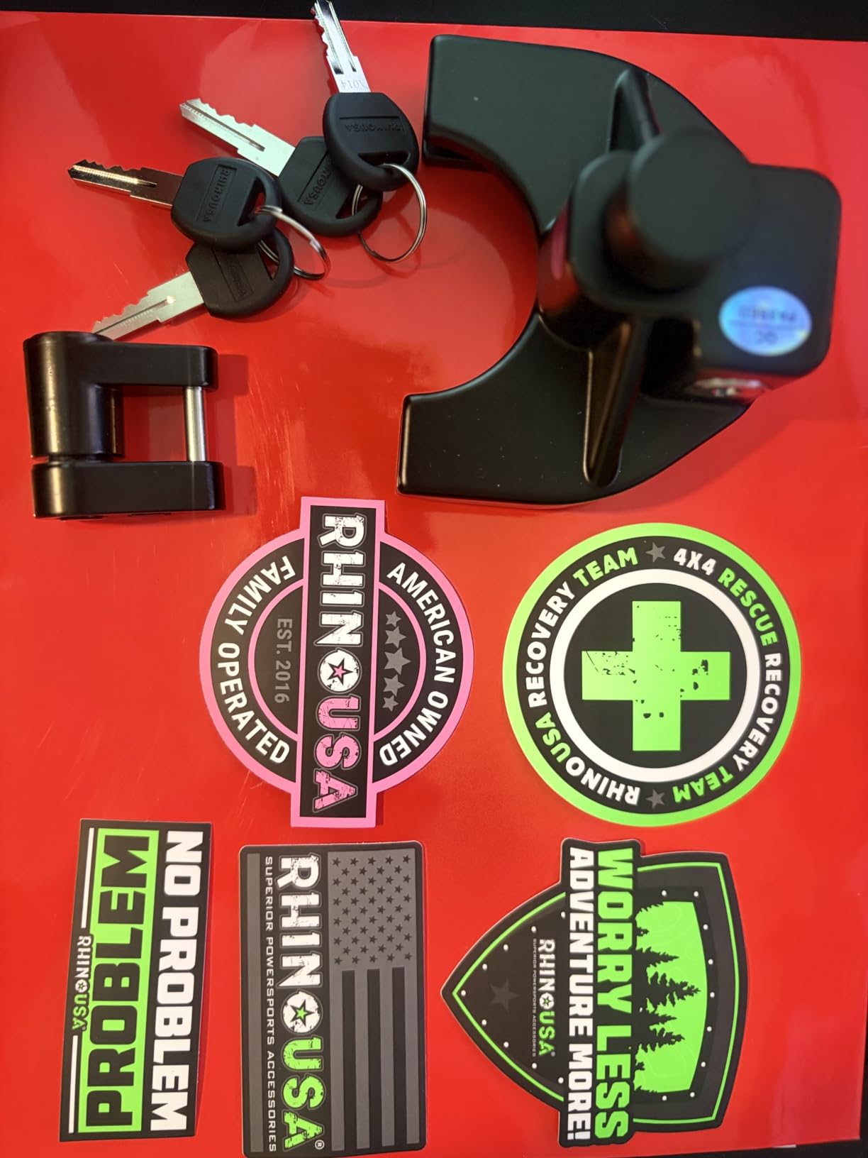 Rhino USA Trailer Coupler Lock Kit (2in Trailers) - Anti-Theft Steel | Heavy Duty Anti-Theft Lock for RV, Camper, Trailer, Boat & Caravan. Reinforced Solid Steel Build, Weatherproof. customer photo 2