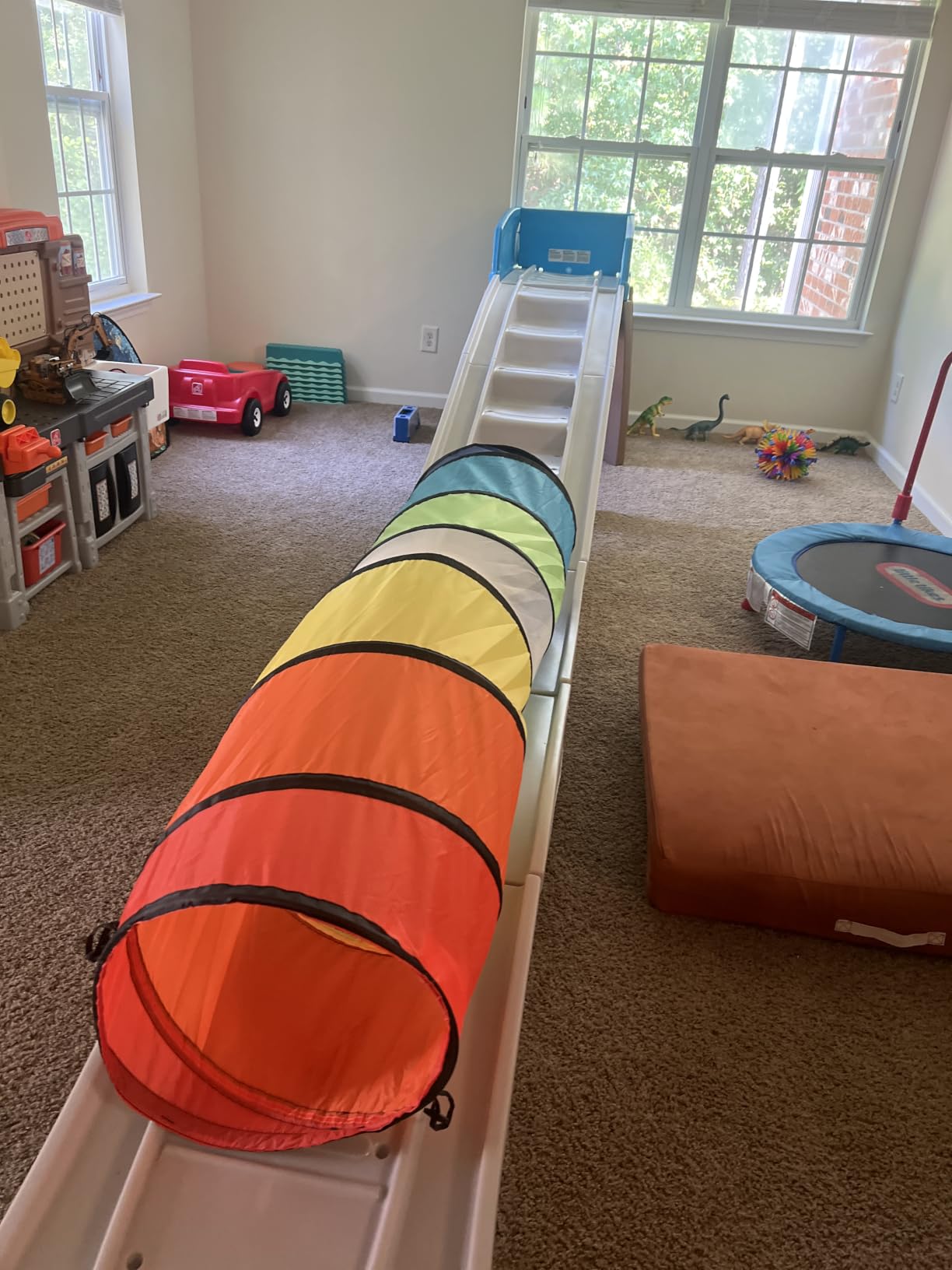 Kids Play Tunnel Tent for Toddlers, Colorful Pop Up Crawl Tunnel Toy for Baby or Pet with Breathable Mesh, Collapsible Gift for Boy and Girl Play Tunnel Indoor and Outdoor Game customer photo 1
