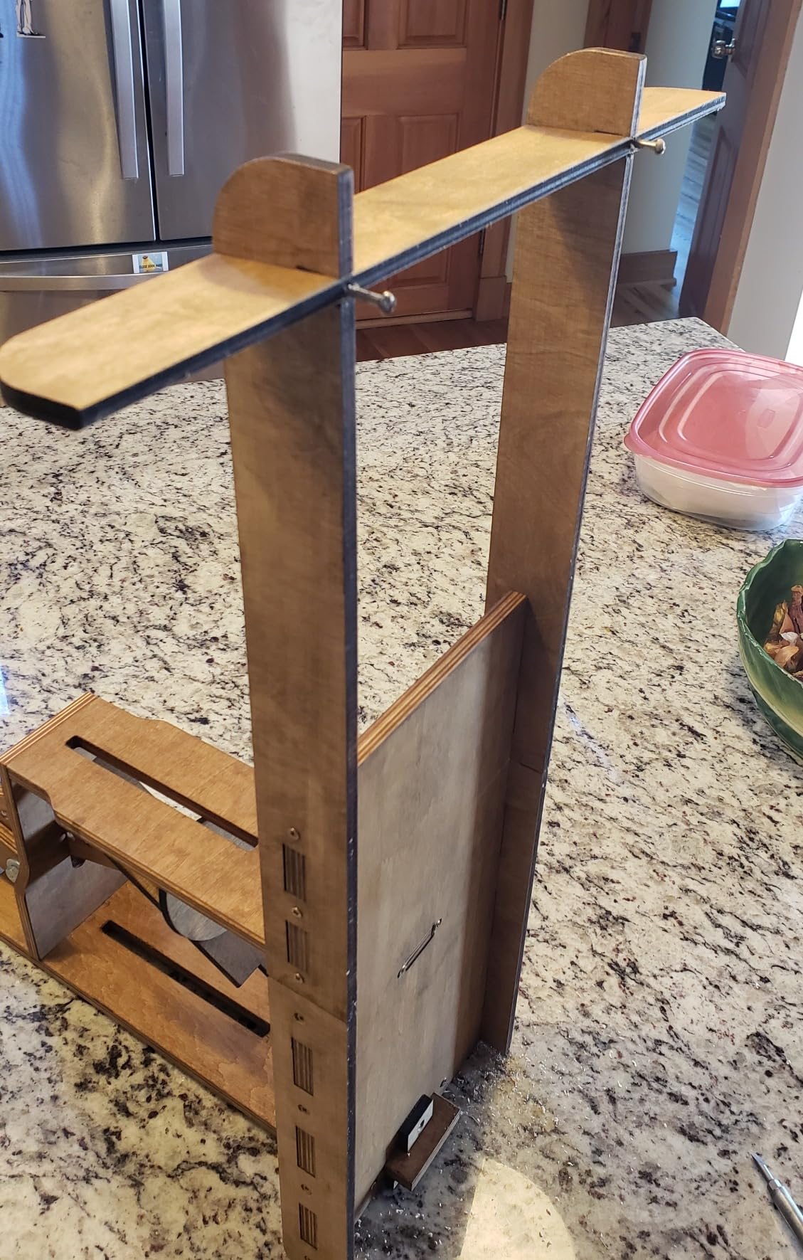 Dutch Wooden Cheese Press - Cheese Making Kit (Wooden Cheese Press with Lever and 2 Cheese Molds 1.2L)-Cheese Press for Home Cheese Making pressure up to 200 lbs customer photo 1