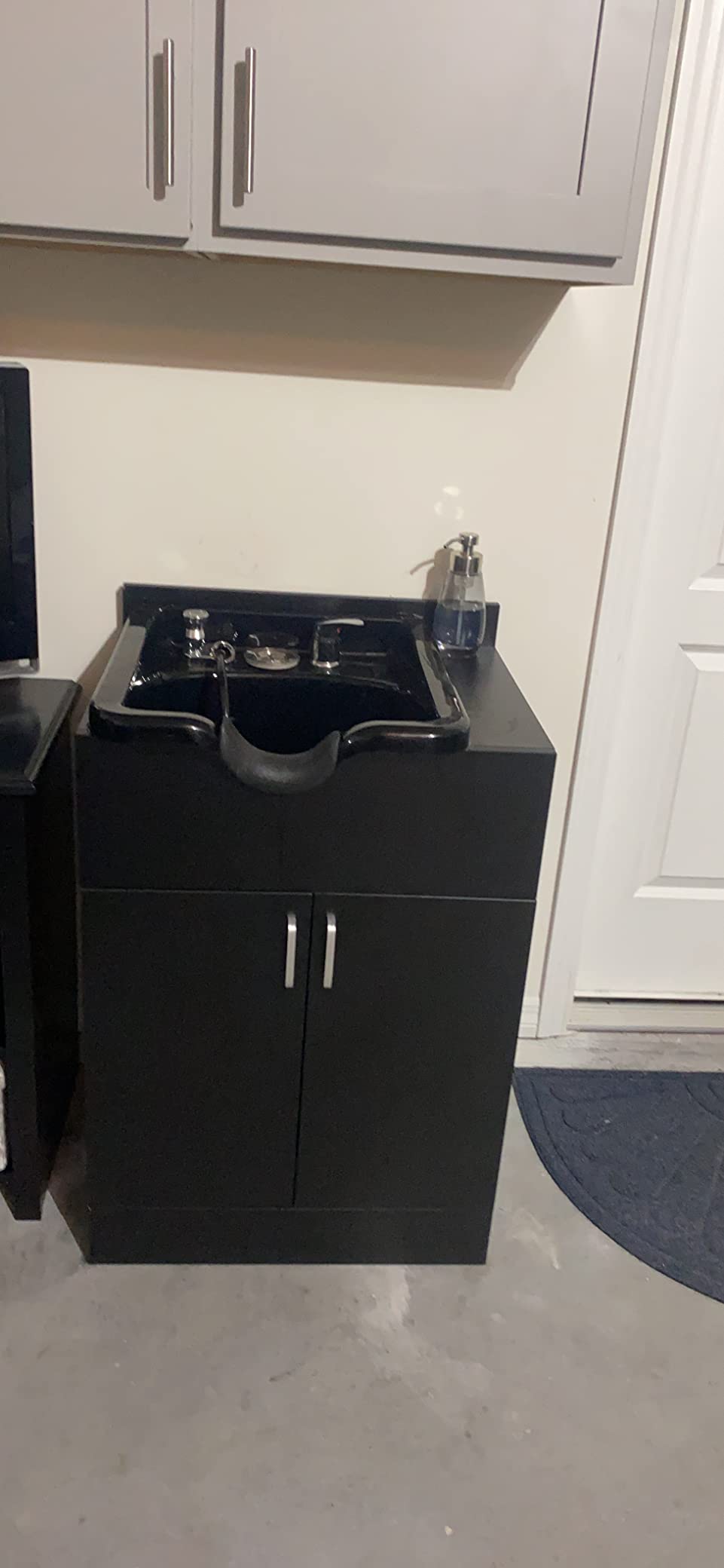 Artist hand Shampoo Backwash Sink Station Shampoo Station (Black) | with Shampoo Bowl, Backwash, Spa Salon Beauty Equipment, Used with Barber Chair and Shampoo Chair customer photo 2