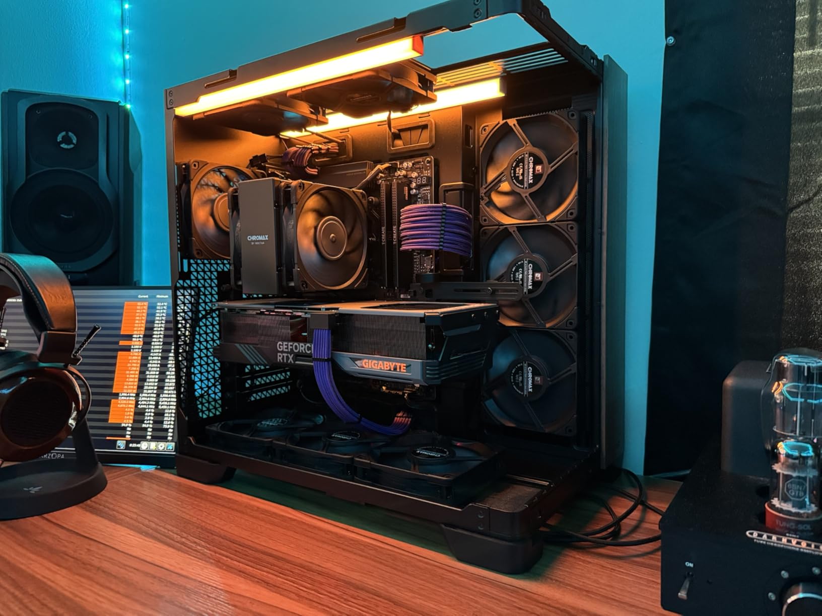 Noctua NF-A12x25 PWM chromax.Black.swap, High-Performance Quiet Fan 120mm | High Airflow and Static Pressure, Low Noise, 25mm Thick Fan, for Cases/Coolers, Customisable Colour Pads, 2000rpm 4-Pin PWM customer photo 1