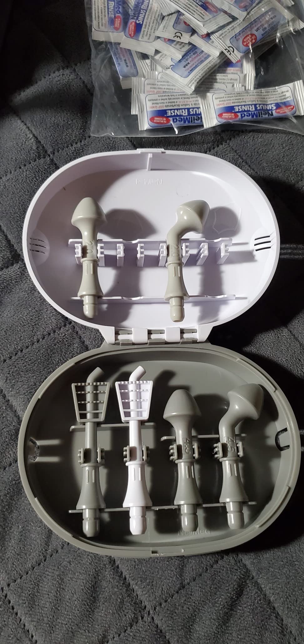 NeilMed HydroPulse Neo. Multi-Speed Electric Pulsating Nasal Sinus Irrigation System with 30 Sinus Rinse Premixed Packets customer photo 2