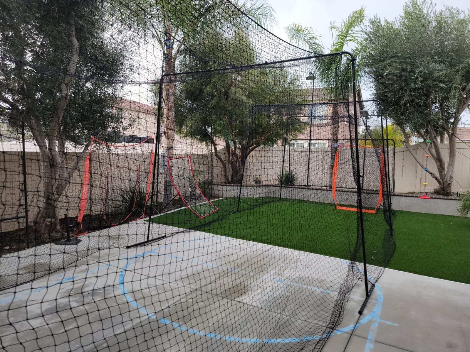Full 40 and 60 Foot Batting Cage. Perfect Baseball Batting Cage, Softball Batting Cage, Complete Package with Frame and Netting customer photo 1