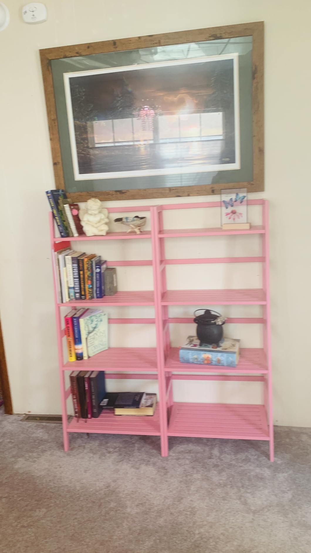 Bamboo Ladder Shelf, 4-Tier Wooden Ladder Bookshelf & Bookcase Organizer | 49.2