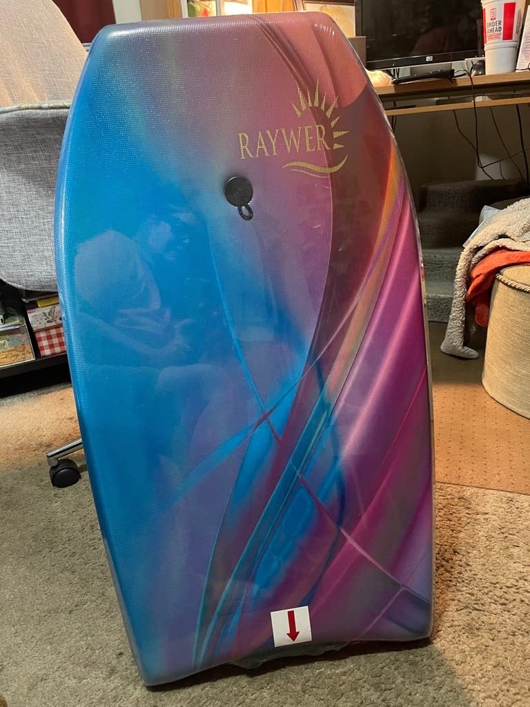 Body Board Lightweight with EPS Core, HDPE Slick Bottom, Leash & Adjustable Wrist Rope customer photo 2