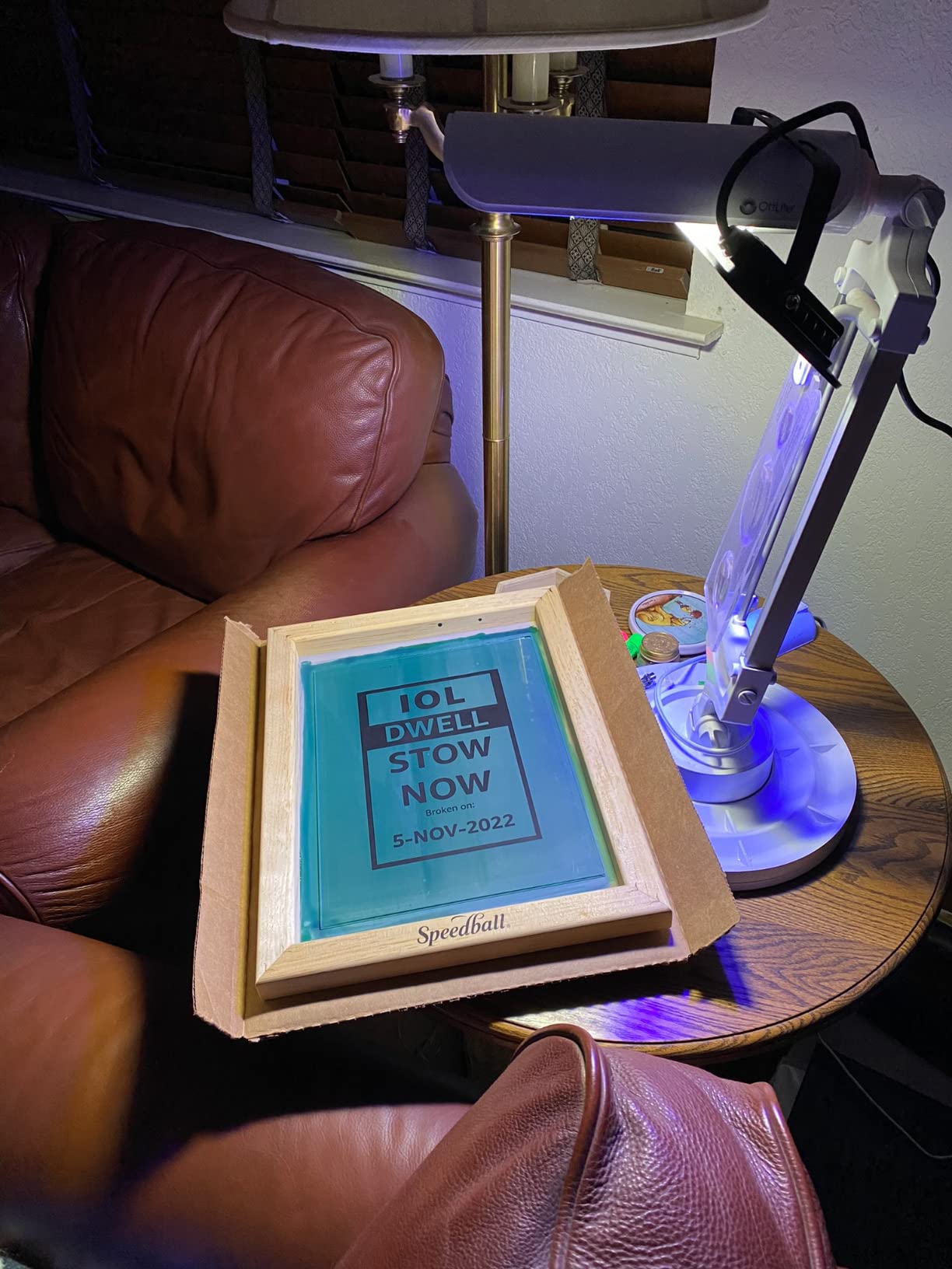 Speedball 30W LED UV Exposure Lamp - Professional Screen Printing Light with 180° Swivel Mount - 395-400nm UV-A customer photo 1