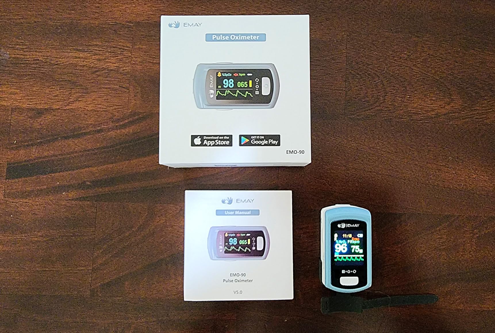 EMAY Sleep Oxygen Monitor with PC Software & App | Bluetooth Pulse Oximeter Rechargeable for Overnight & Continuous SpO2 Tracking with 72 Hours Built-in Memory | Gives Informative Report & Analysis customer photo 2
