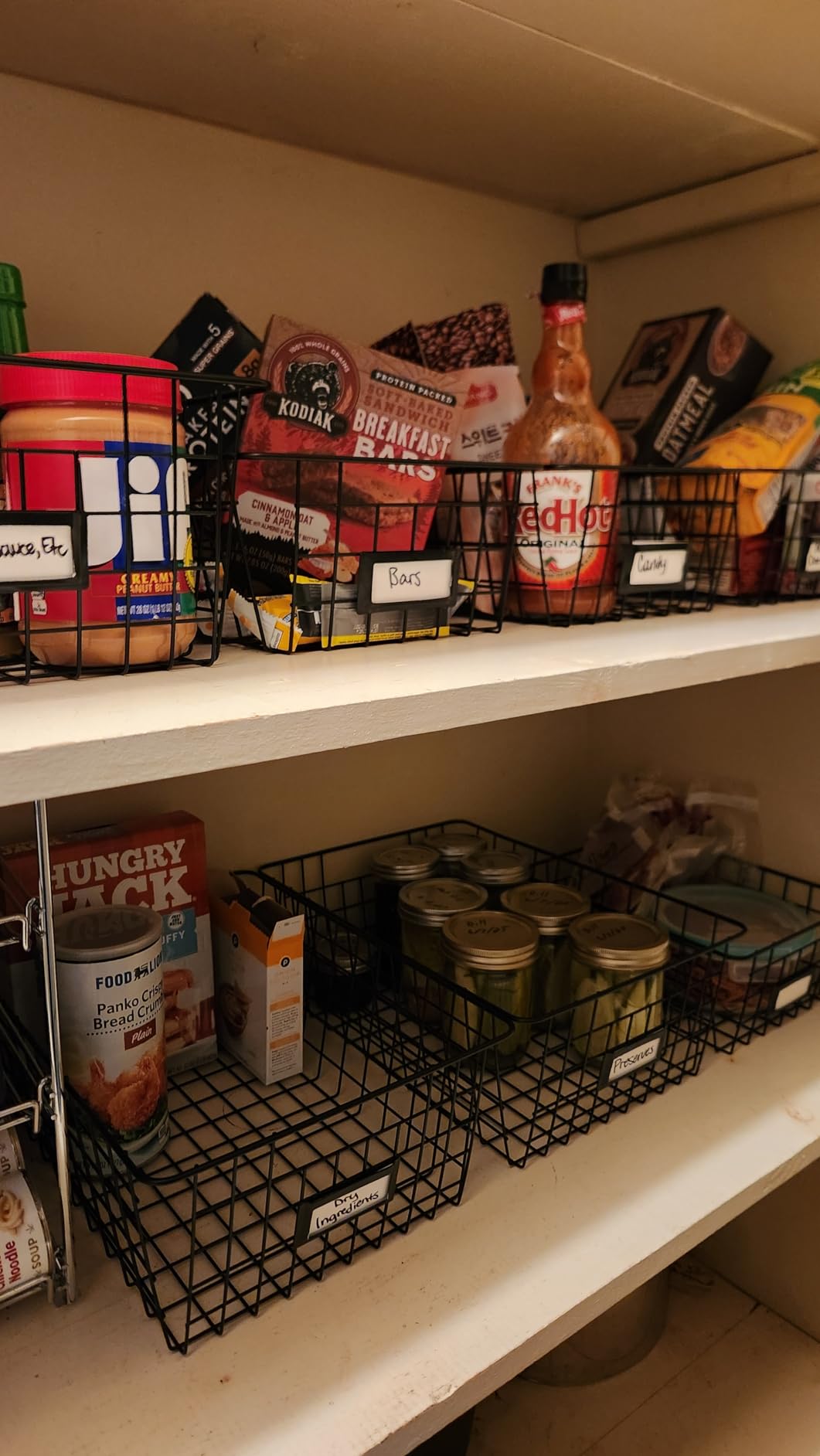 6 Pack Wire Baskets for Pantry Organization and Storage, Kitchen Organizer, 2 XXLarge & 2 XLarge & 2 Large customer photo 2