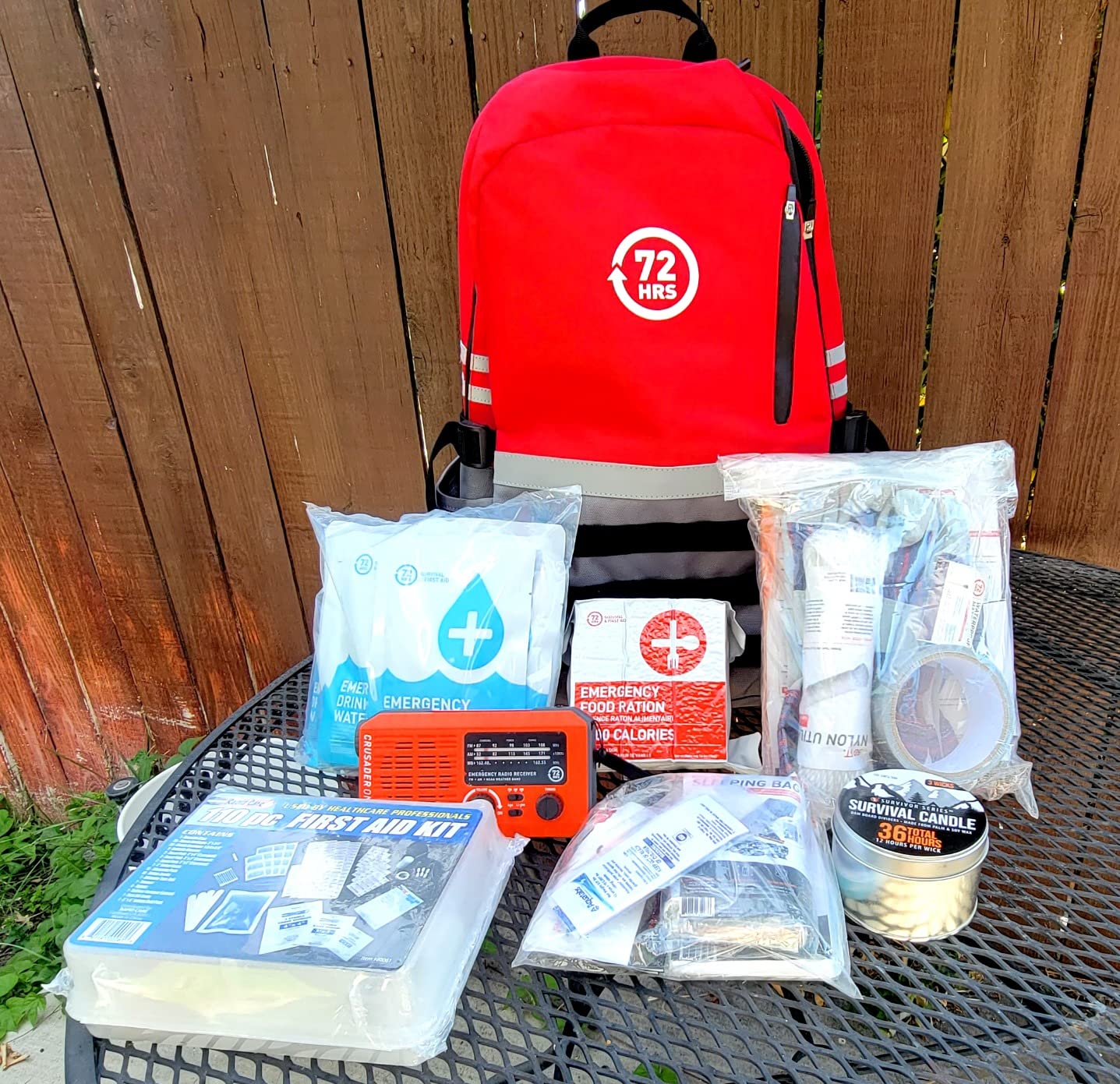 72 HRS Deluxe Emergency Survival Kit - Heavy Duty 72 Hour Bag Survival Kit for Earthquake, Hurricane, Tsunami, Winter, Blackout - Includes Emergency First Aid Kit, Water, Food customer photo 2