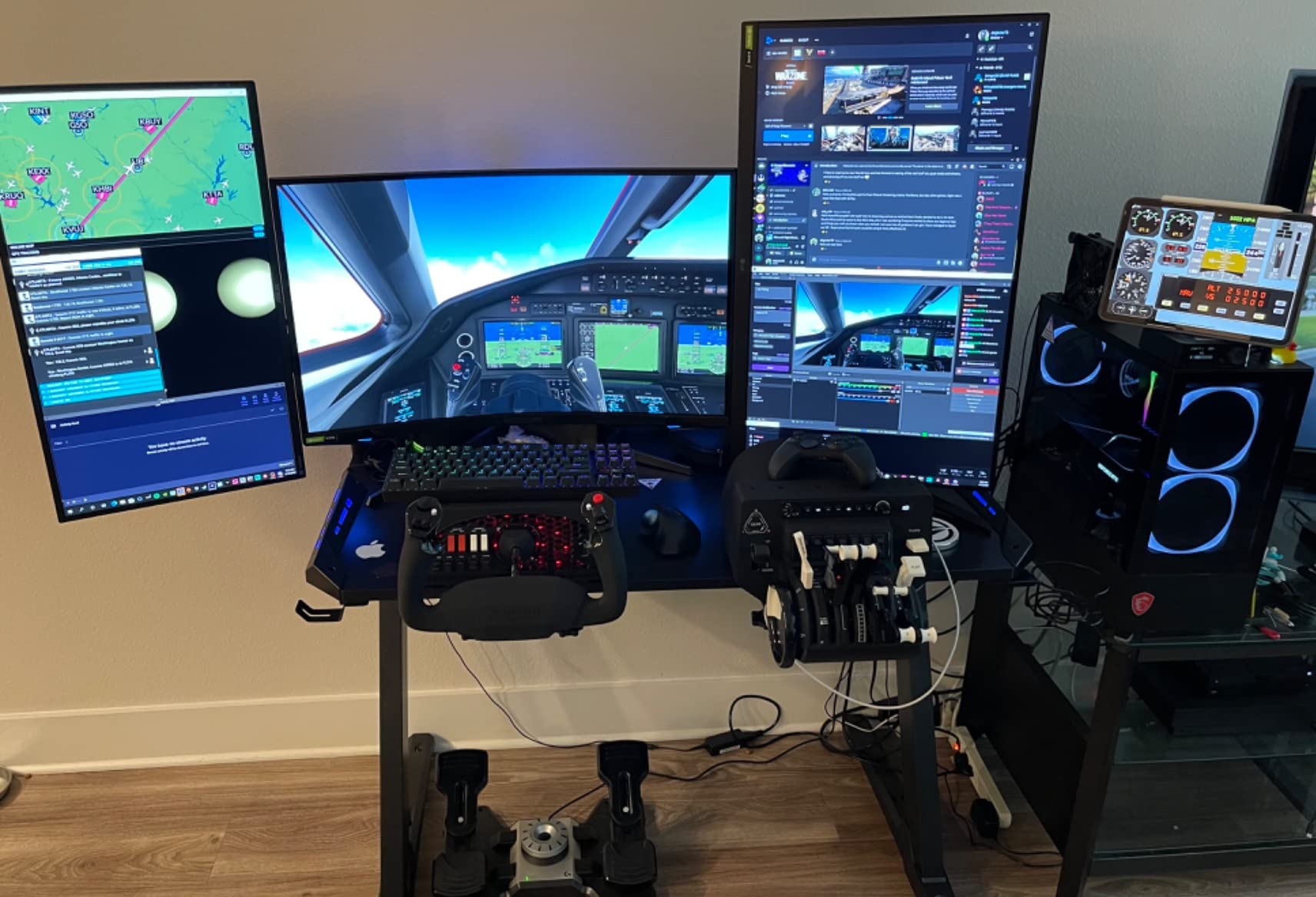 Honeycomb Alpha Flight Controls Yoke Bundle | Honeycomb Aeronautical Bravo Throttle Quadrant, Panel customer photo 2