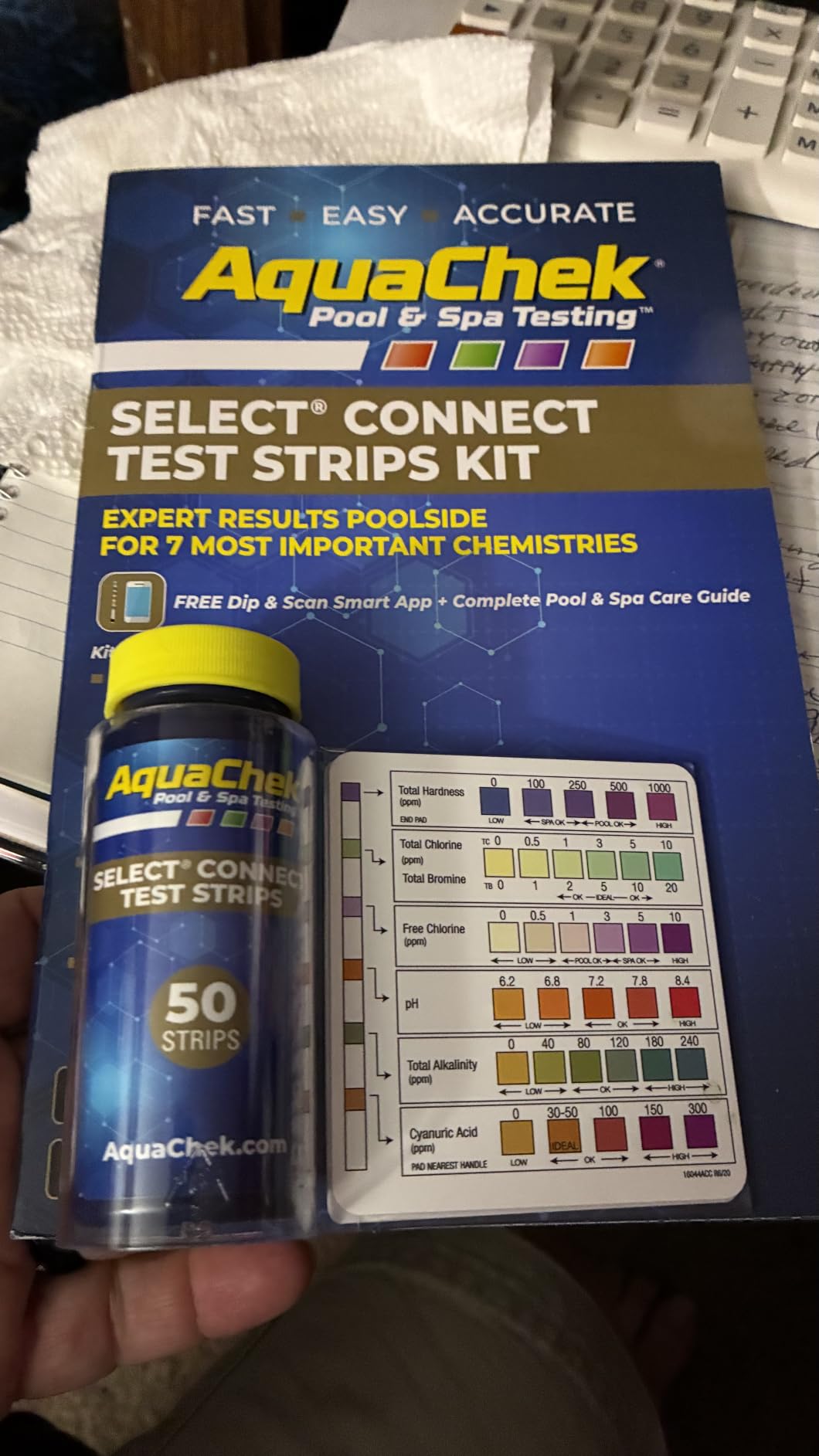 EASYTEST 7-Way Pool Test Strips, 150 Strips Water Chemical Testing for Hot tub and Spa, Accurate Test Bromine, Total Alkalinity, pH, Free Chlorine, Total Hardness, Cyanuric Acid, and Total Chlorine customer photo 2