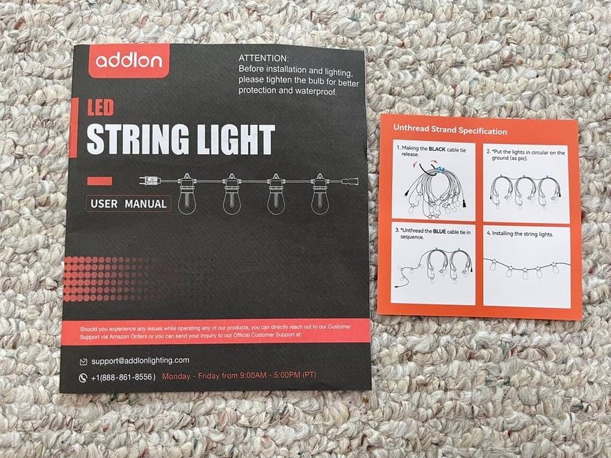 48FT String Lights, 15pcs G40 Globe Bulbs Waterproof Patio Lights for Outdoor Indoor Decoration customer photo 1