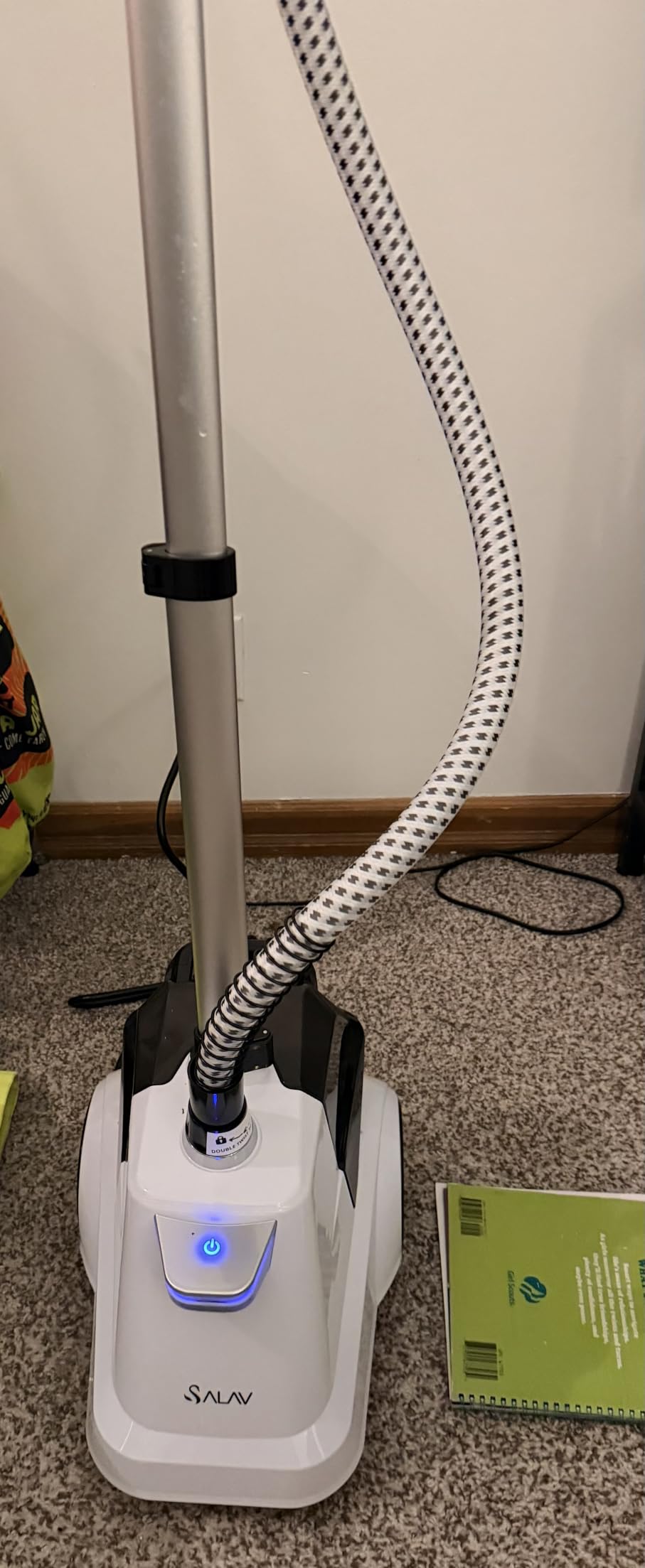 SALAV Heavy Duty Commercial Full-Size Garment Steamer with Foot Pedals and Extra Large 3L (101.5 oz) Water Tank, 1800 watts of Powerful Steam (Navy) customer photo 1