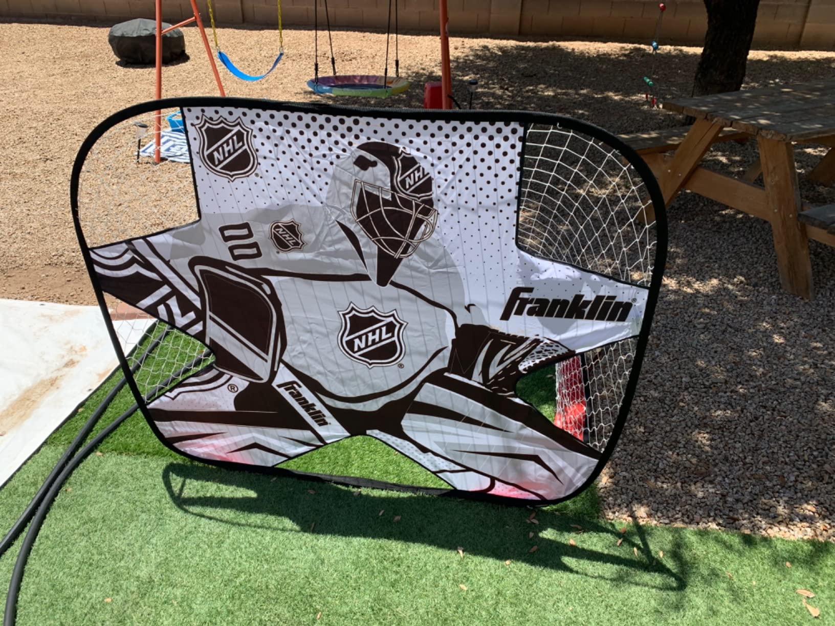 Franklin Sports NHL Pop-Up Street Hockey Goal Set | Snap-Together in Seconds, Two-Sided Target + Full Net Practice customer photo 1