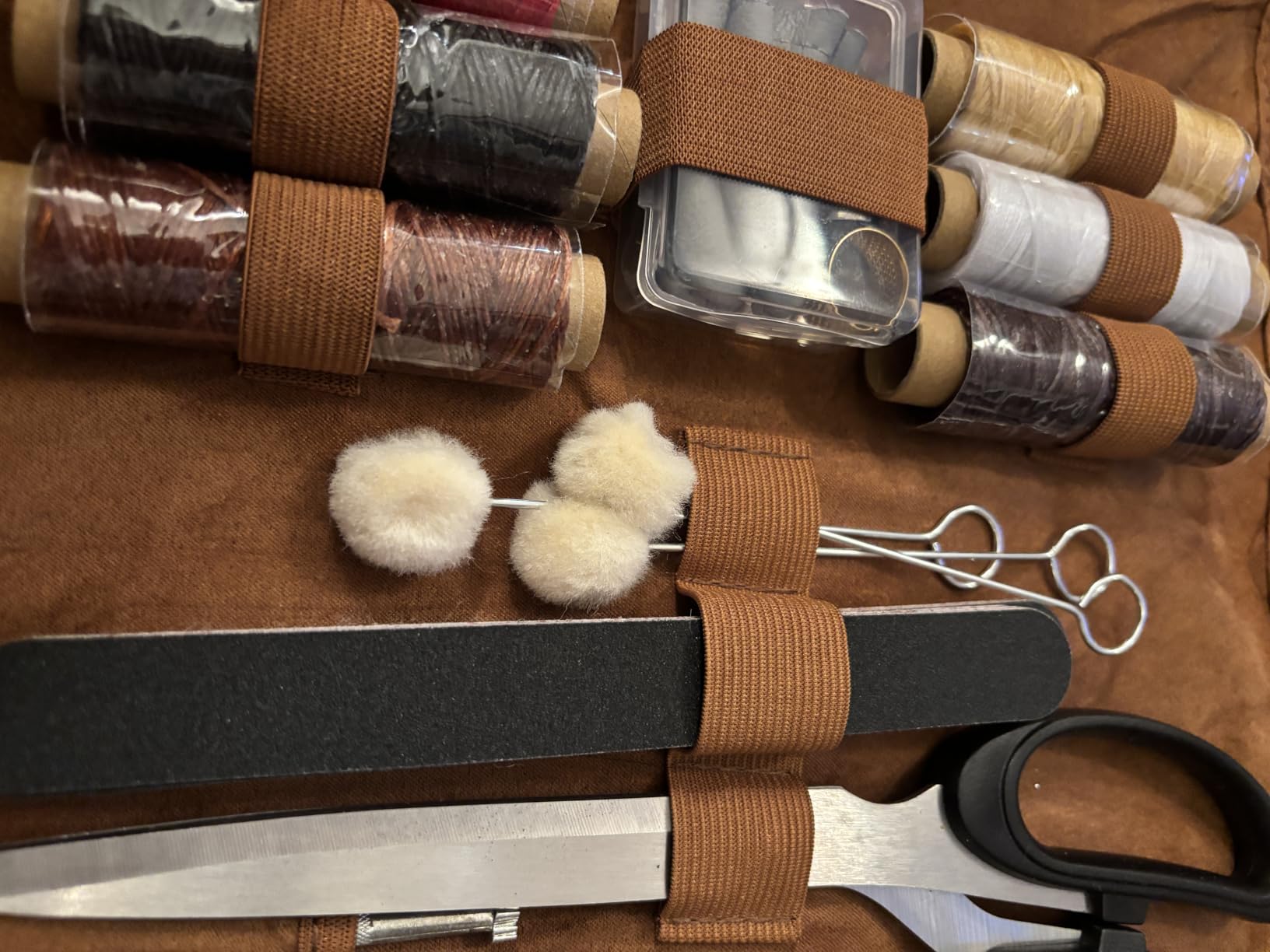 TLKKUE Leather Working Tools Leather Craft Tools for Carving Stamping | Sewing Punching Cutting with Custom Storage Bag Professional Tooling Kit for Crafting, Repair & DIY Projects customer photo 2