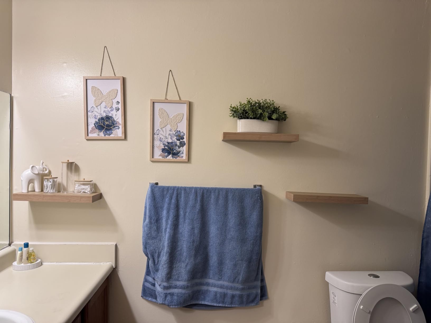 Sorbus Floating Shelves for Wall (3 Pack, Black) | Mounted shelf with invisible brackets for kitchens, bedrooms, living rooms, bathrooms and home decor. customer photo 2
