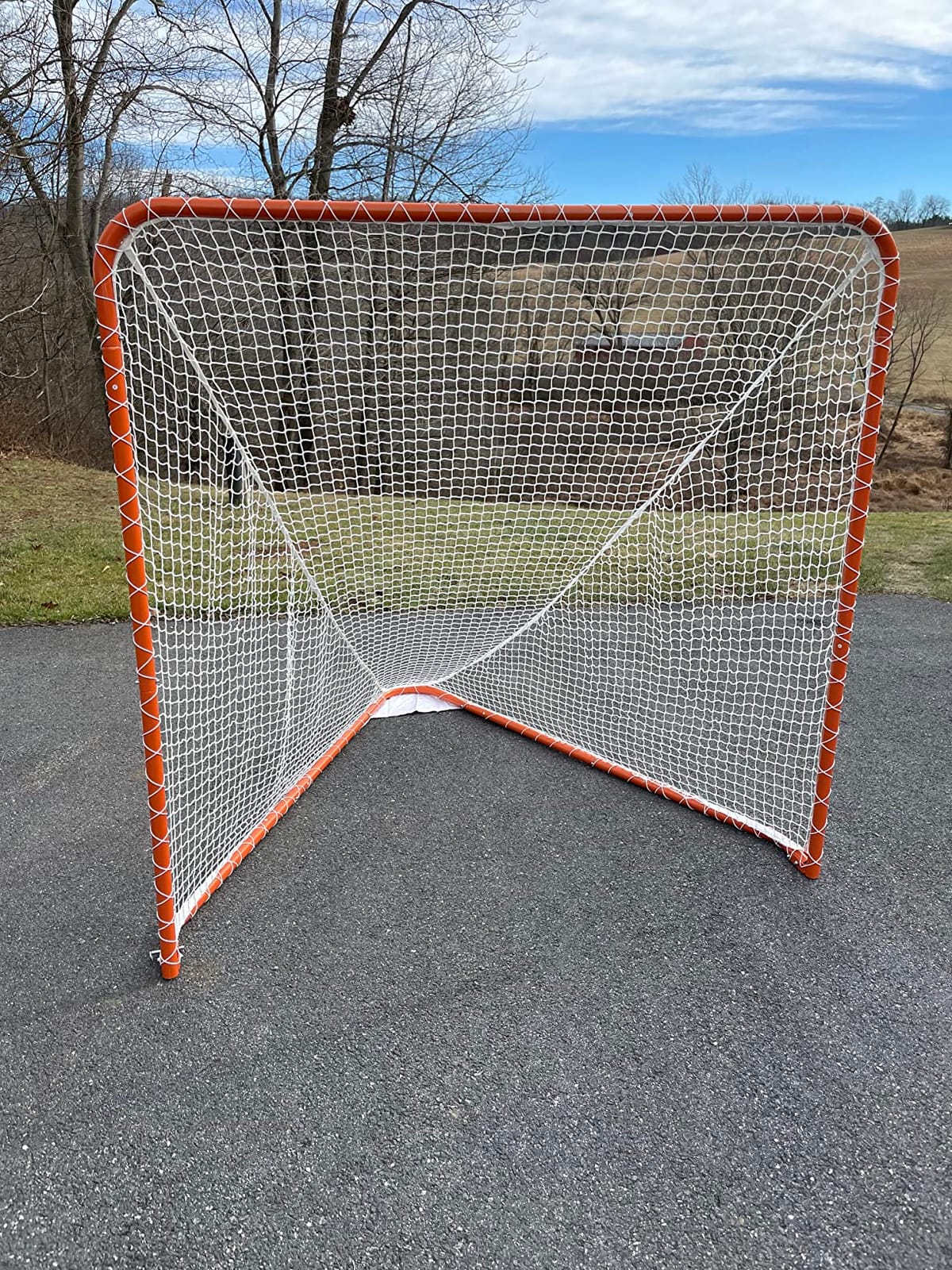 Portable Lacrosse Goal Net 6x6x7FT Backyard Practice | 17-Gauge Tubular Steel Support with High Density Mesh and Snap Lock Setup for Youth Adult Shooting Drills customer photo 2