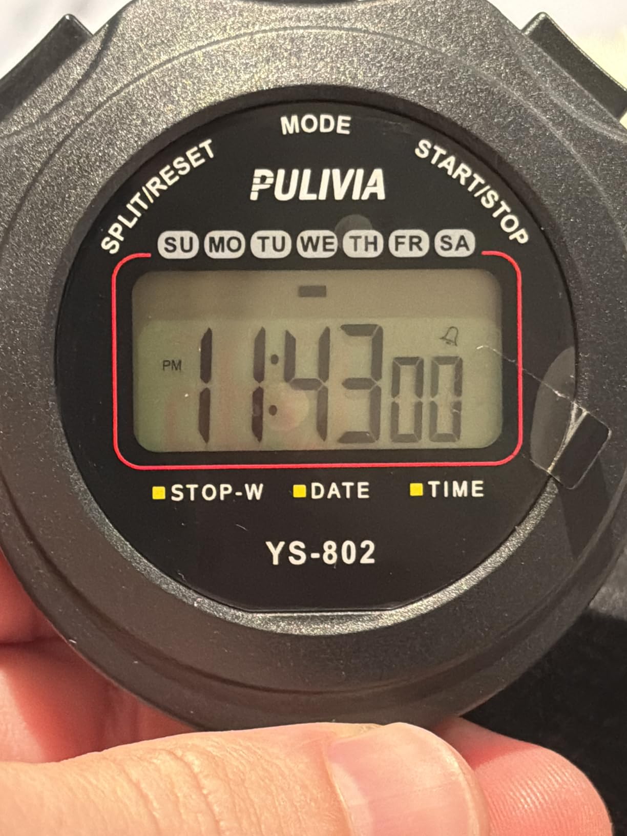 Stopwatch Timer, Digital Stop-Watch for Sports, Black | Multi-function Stopwatch with Single Split/Lap Timing, Button Beep Alarm Clock, Ideal for Coaches Kids PE-teacher customer photo 2