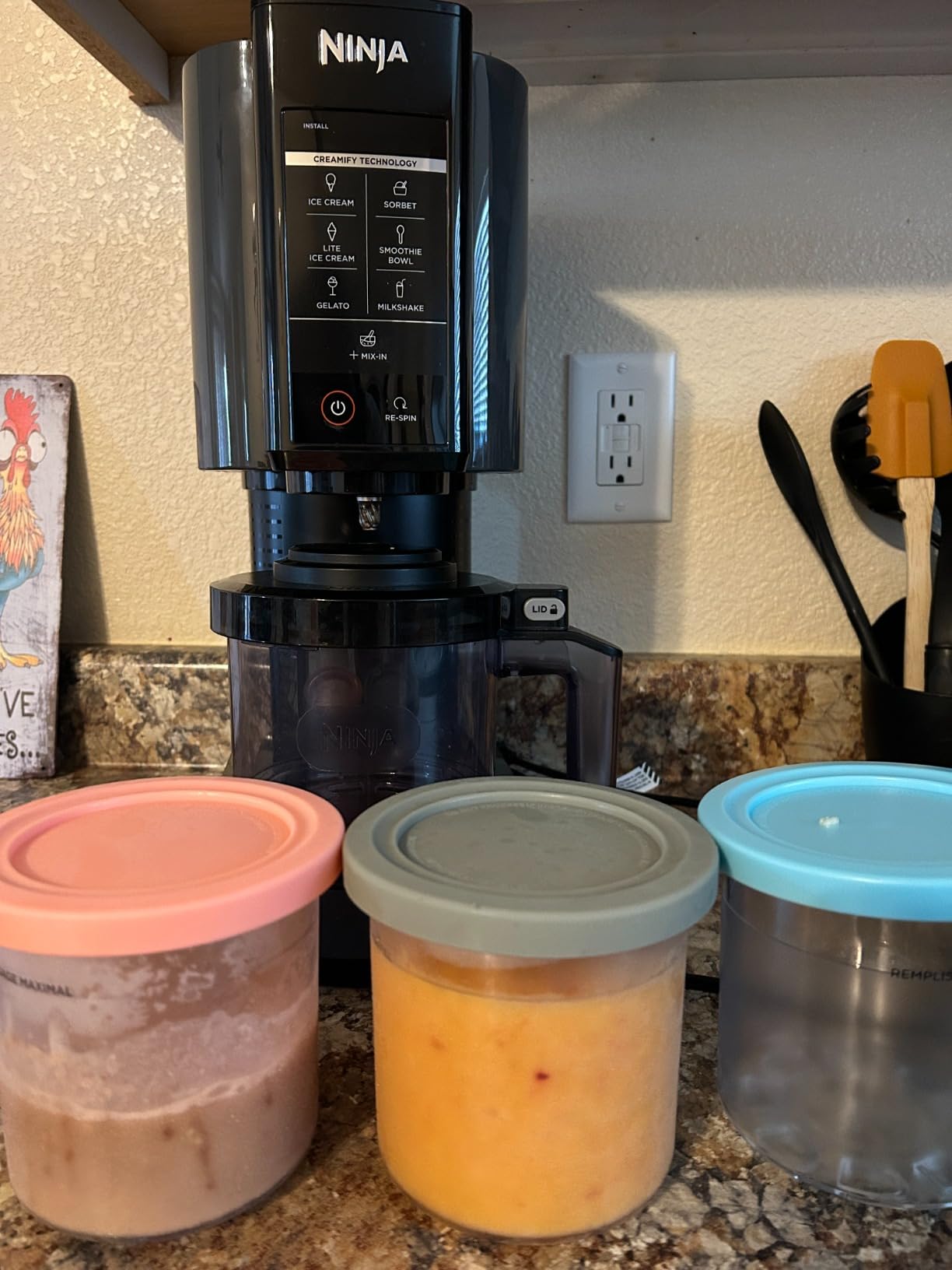 Ninja CREAMi 7-in-1 Ice Cream Maker, Ice Cream, Gelato & more, NC299AMZ | Ninja CREAMi transforms frozen bases into ice cream, sorbet and milkshakes at a button touch, from healthy to indulgent. customer photo 1