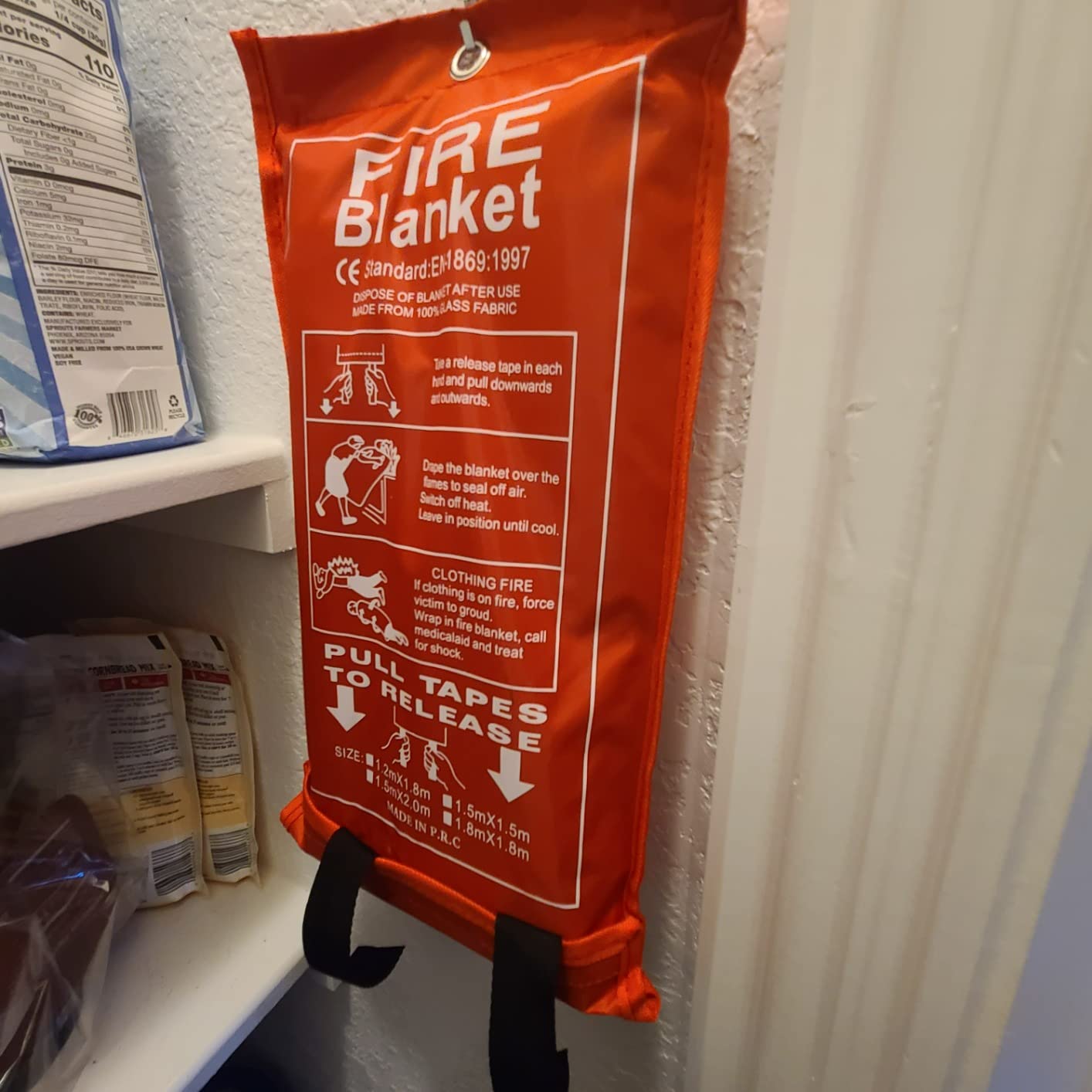 FLASLD Large Fire Blanket for Home and Kitchen, 6 ft x 8 ft Fiberglass Welding Blanket customer photo 2