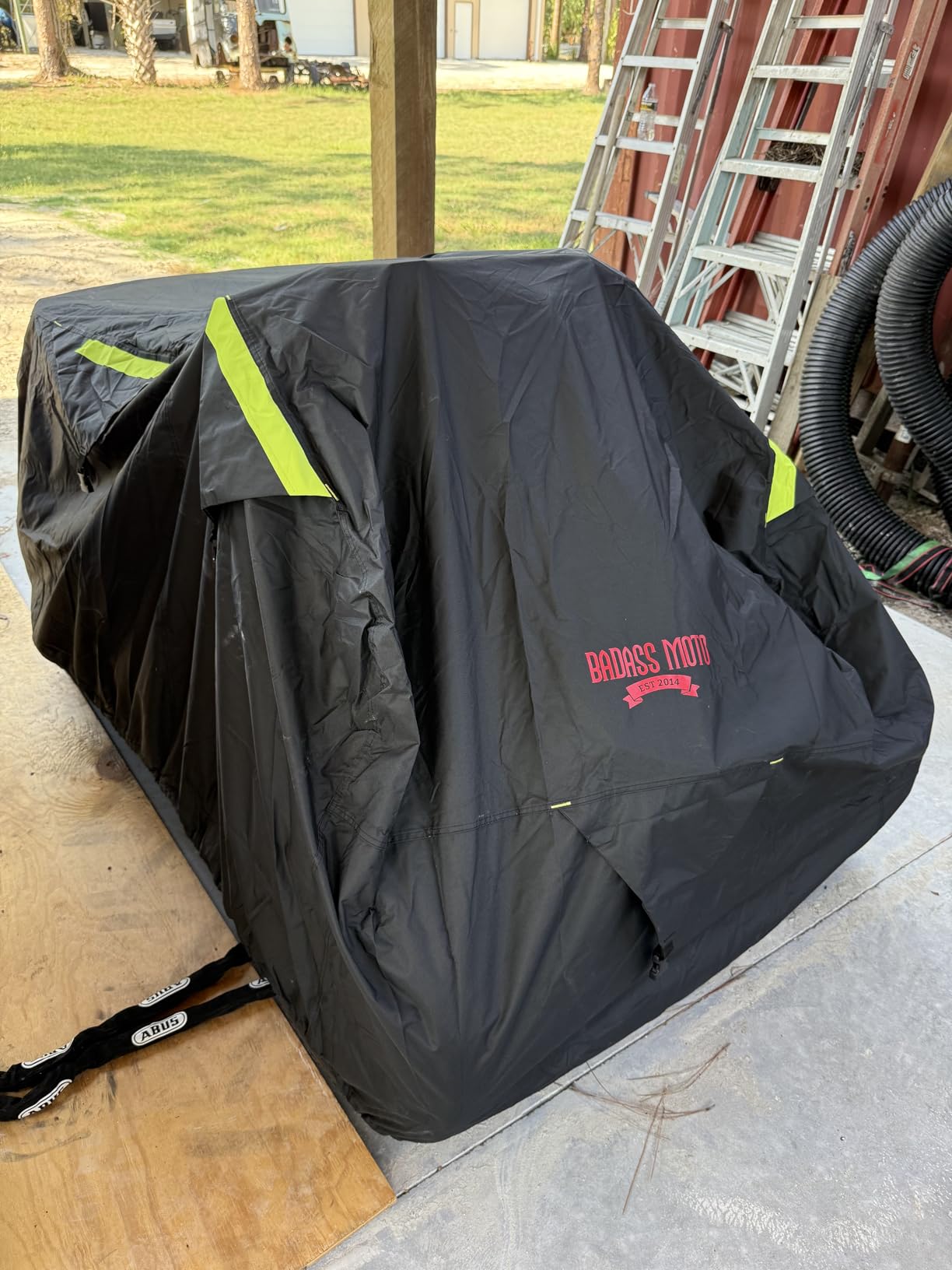 Badass Moto ATV Covers Waterproof Outdoor Heavy Duty, Rip-Resistant, Night-Reflective Quad Cover, 4 Wheeler Cover, ATV Accessories Fits Can am, Polaris Sportsman, Honda Rancher & More, Medium 86