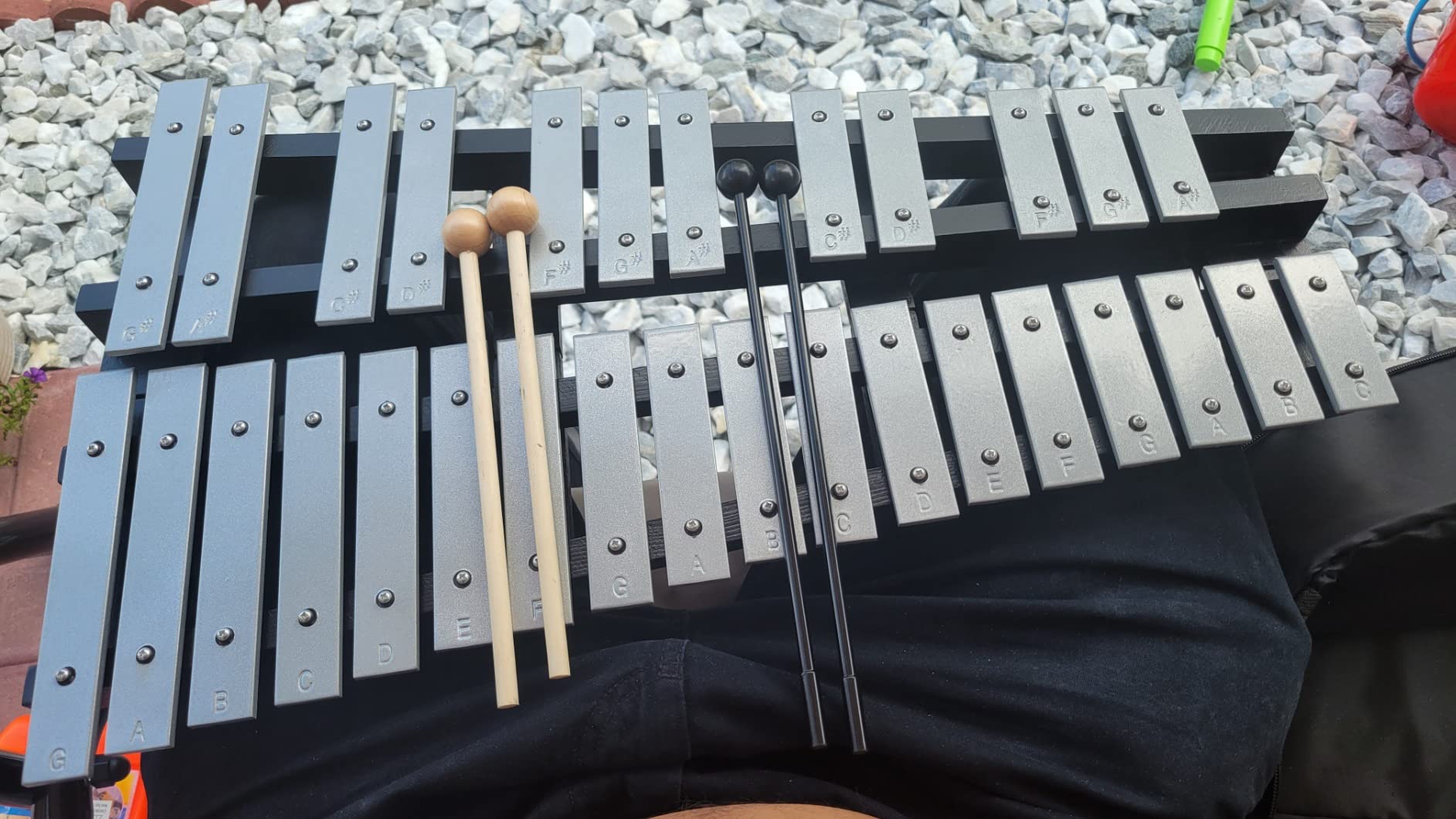 Heuyrao 30 Notes Foldable Glockenspiel Xylophone | Includes 4 Mallets, Carrying Bag, Ideal for Adult and Beginner, Outdoor Performance & Music Content Creation customer photo 1