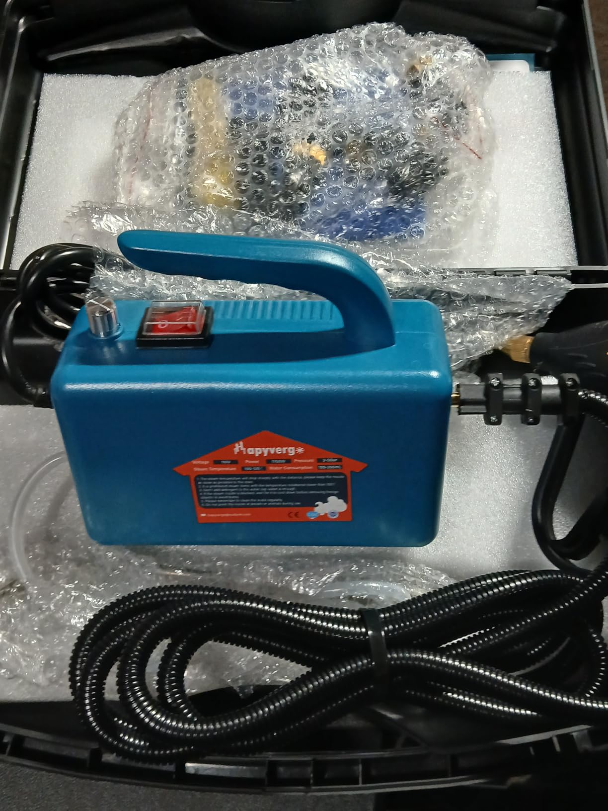 High Pressure Steam Cleaner - 1700W Handheld Steamer for Cleaning Grout Tile, Hand Held Portable Steam Pressure Washer for Car Auto 110V customer photo 1