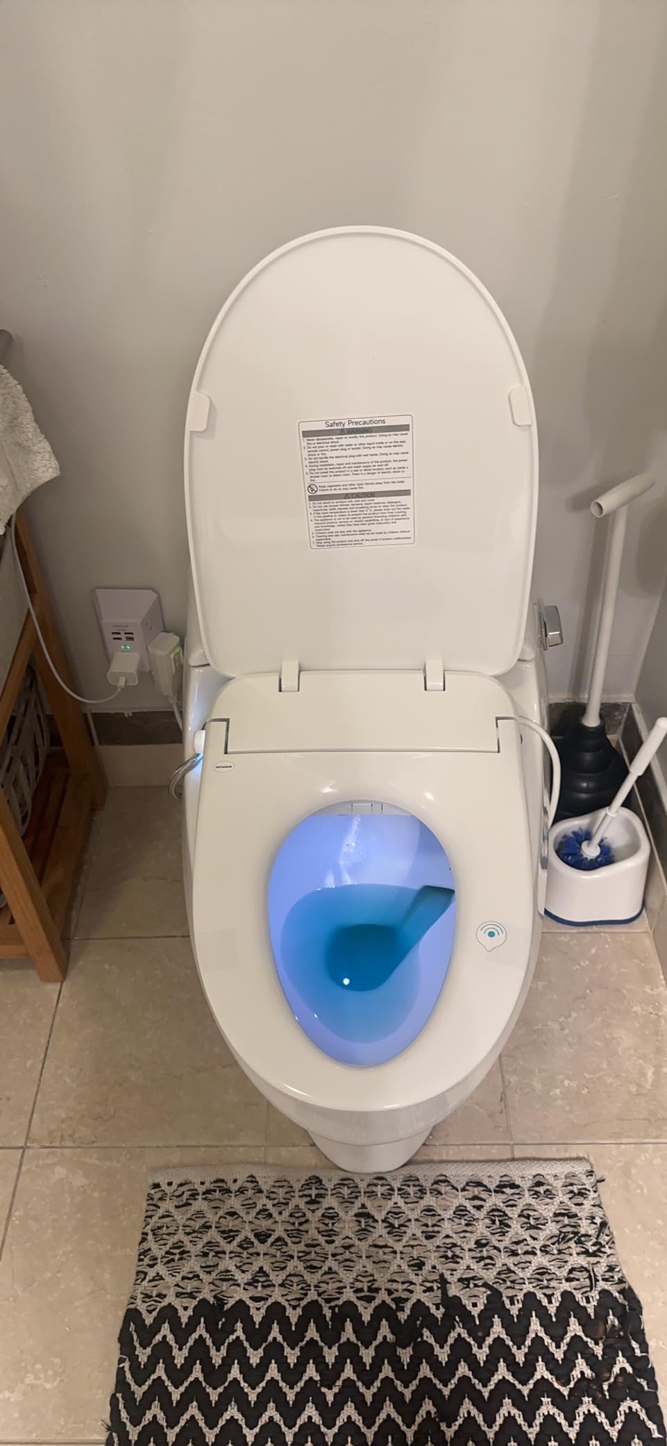 ALPHA BIDET UX Pearl Bidet Toilet Seat in Elongated White, Ultra Low Profile, Endless Warm Water, Arced Stainless Steel Nozzle, LED Nightlight, Dryer, Deodorizer, 3 Year Warranty customer photo 2