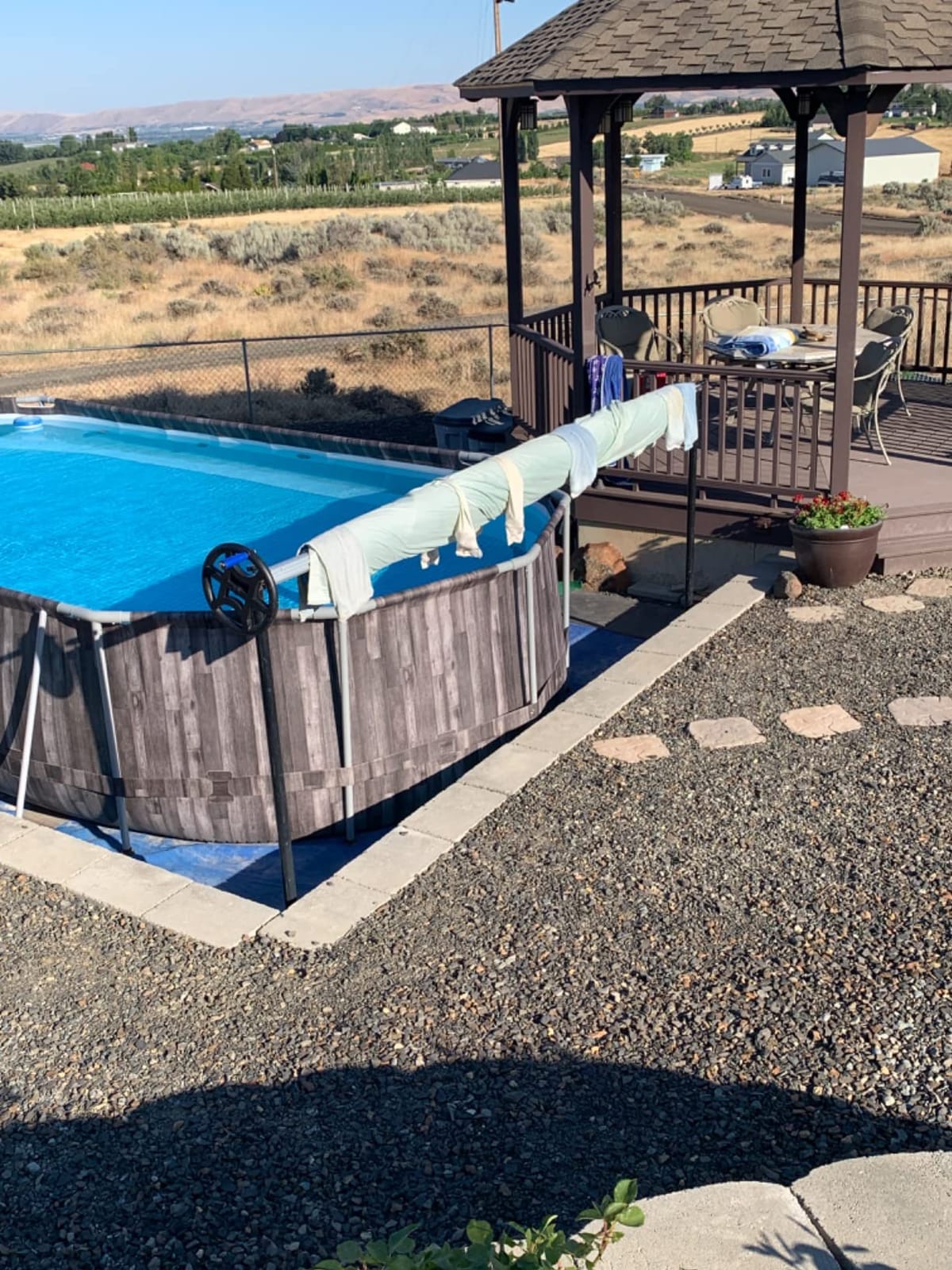 14FT Pool Cover Reel Set for Inground Pools, Fits 6-14 ft Wide Pool | Adjustable In-Ground Swimming Pool Cover Roller, Easy-Crank Handle, Rust-Resistant Tube, Fits 6-14 ft Wide Pools customer photo 2