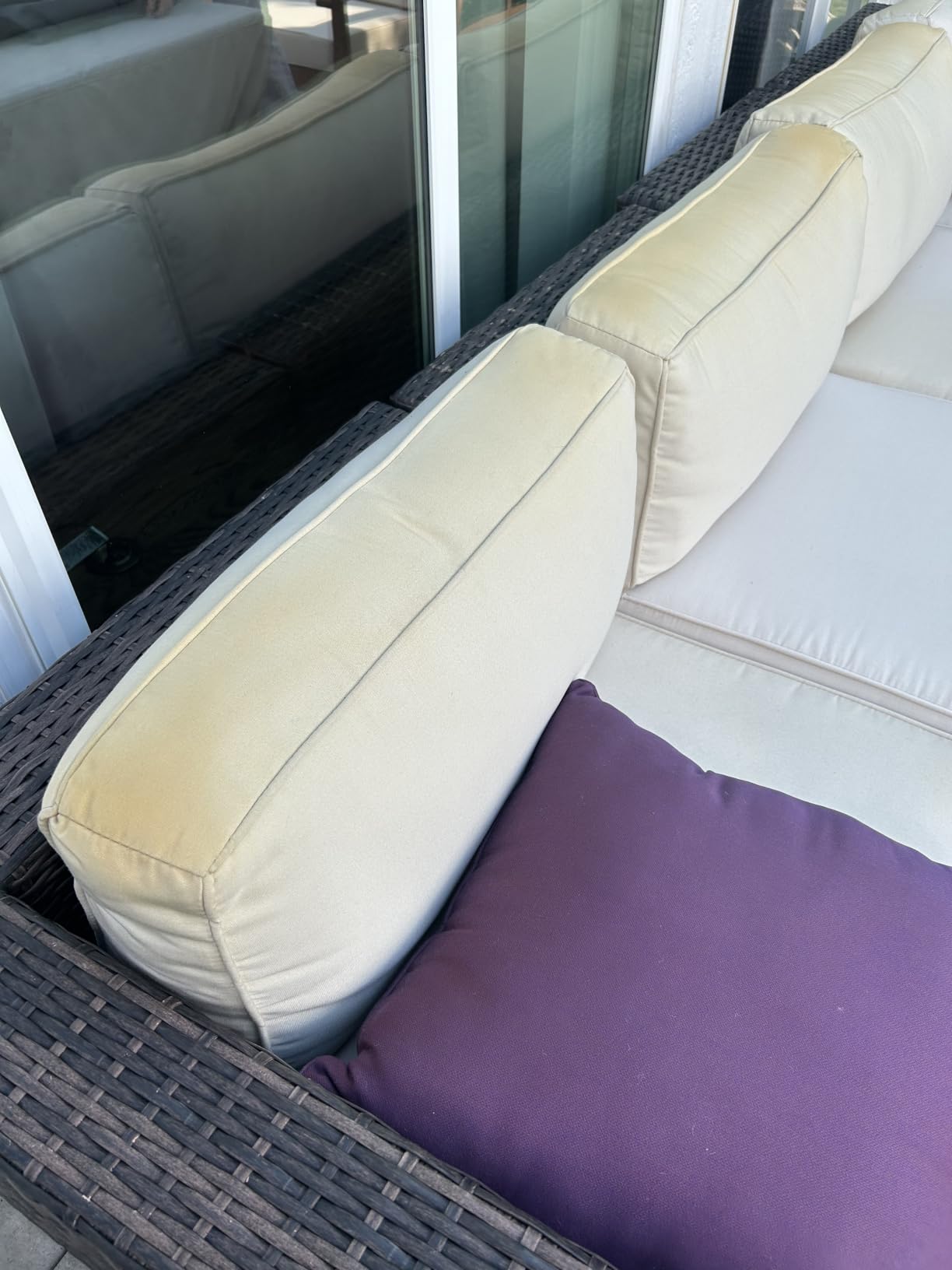 Ruimoy Patio Furniture Covers, Outdoor Furniture Cover Waterproof, General Purpose, Outside Table and Chair Covers, Heavy Duty 600D (108 Inch L x 82 Inch W x 27.9 Inch H) customer photo 1