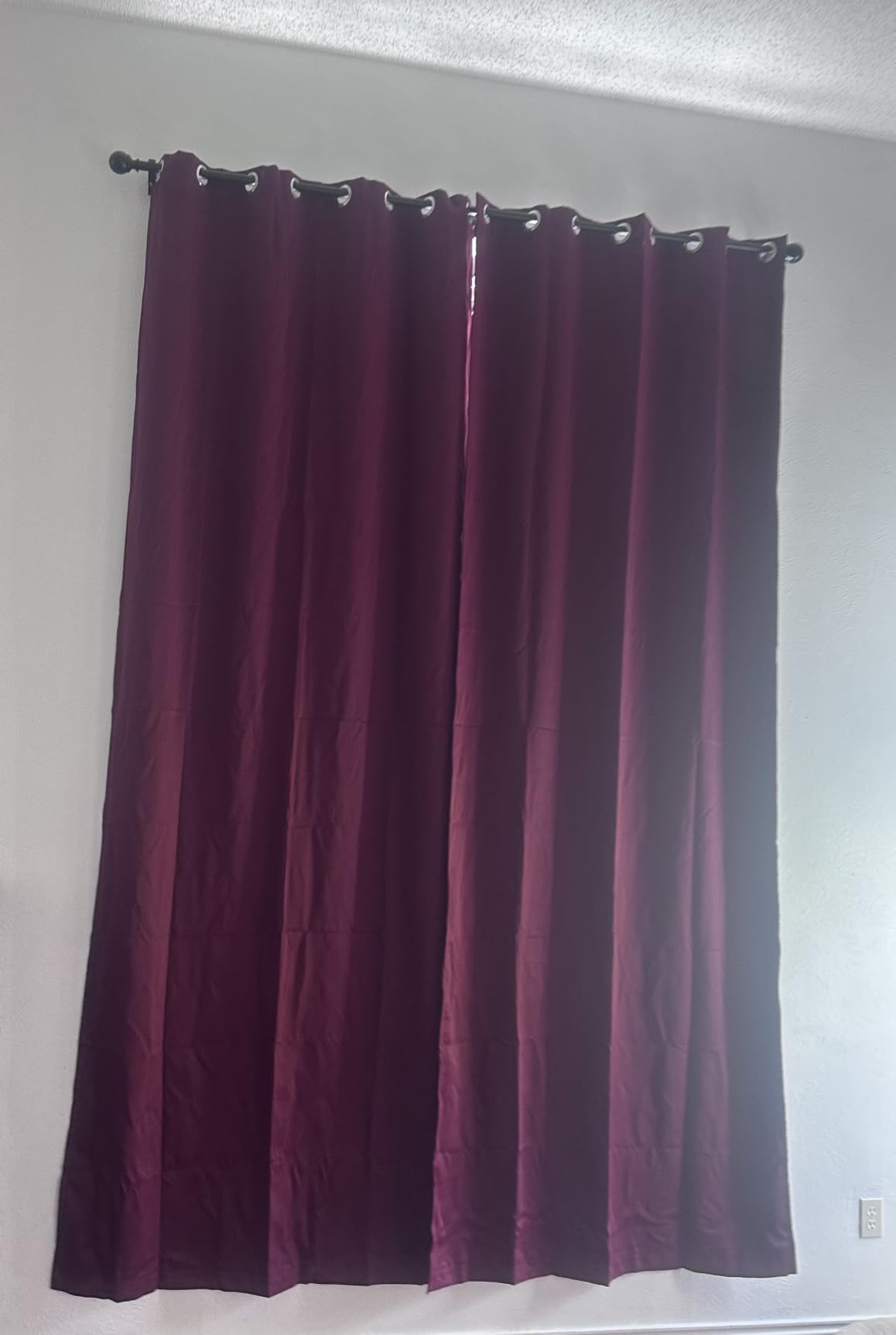 ChrisDowa 100% Blackout Curtains for Bedroom 63 Inch Long with Black Liner | 2 Thick Layers, Thermal Insulated, Grommet, Window Treatment, Living Room Drapes, 2 Panels Set, Light Grey, 42 x 63 Inch customer photo 2