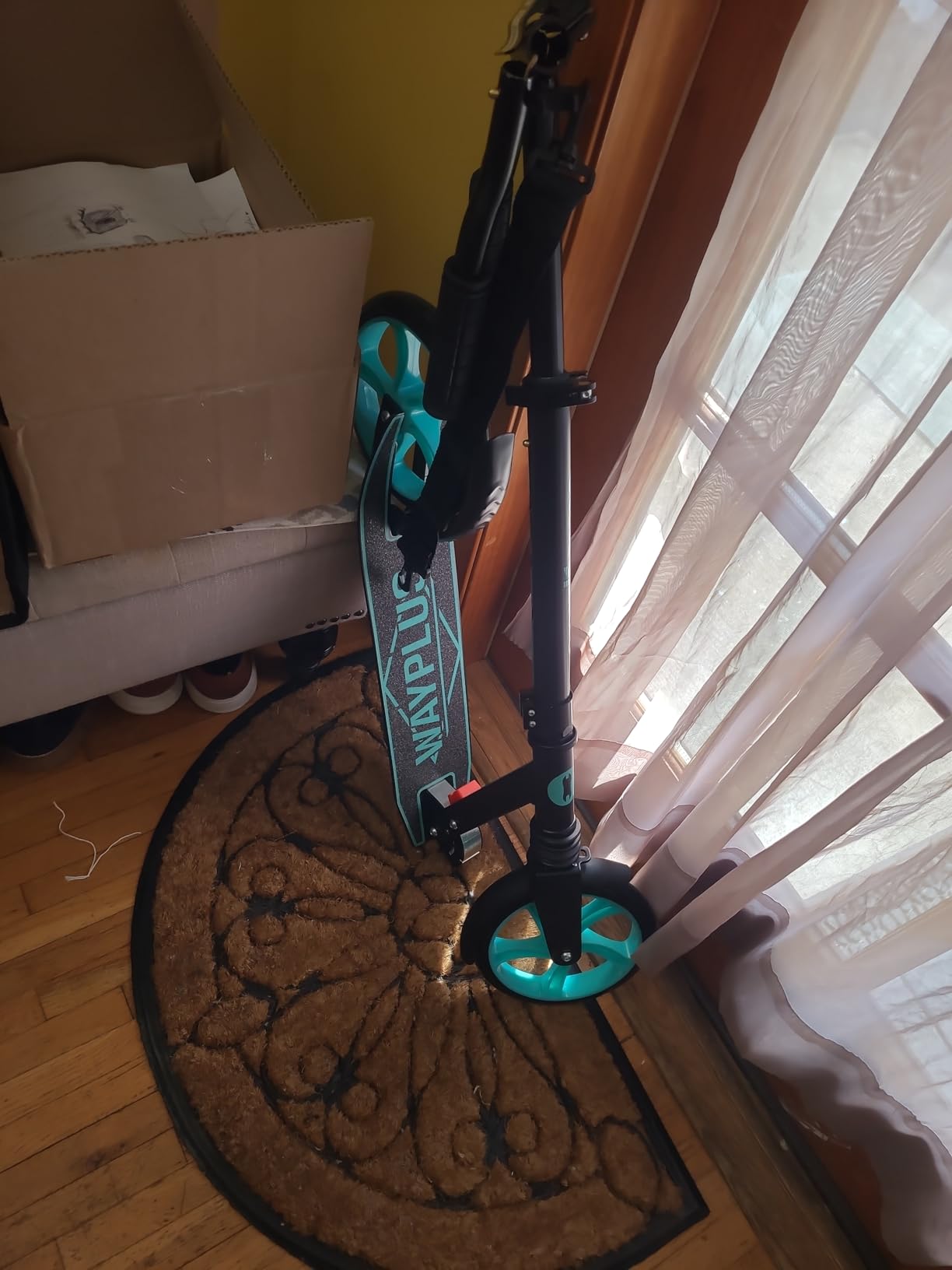 WAYPLUS Kick Scooter for Ages 6+, Kid, Teens & Adults. 8 Big Wheels, 240lb | One-button Fold, Lightweight, 4 Adjustable Height, Bearing ABEC9, 20