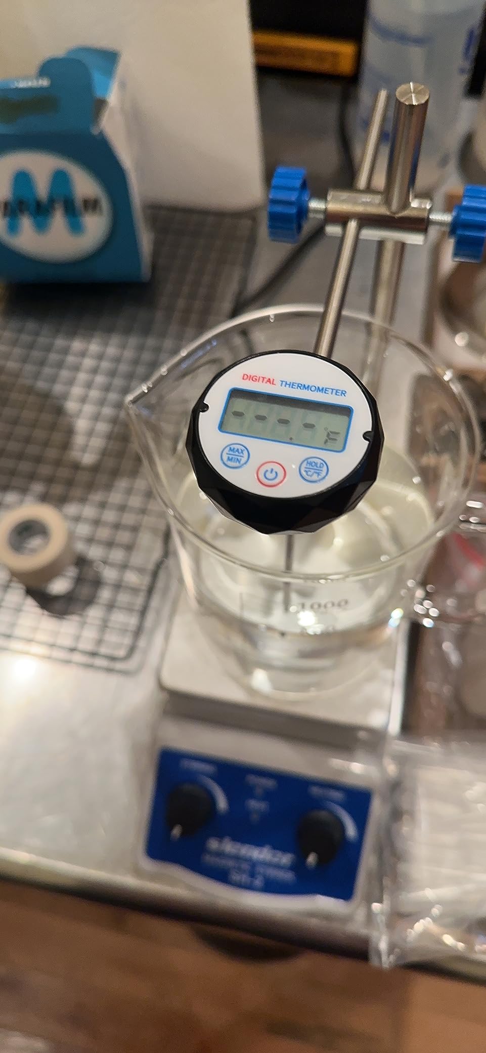 Slendor Magnetic Stirrer SH-2 Hot Plate Mixer Max 520℉ Lab Hotplate Stirrer 2000 RPM Stir Plate with Thermometer, Stir Bar and Support Stand customer photo 1