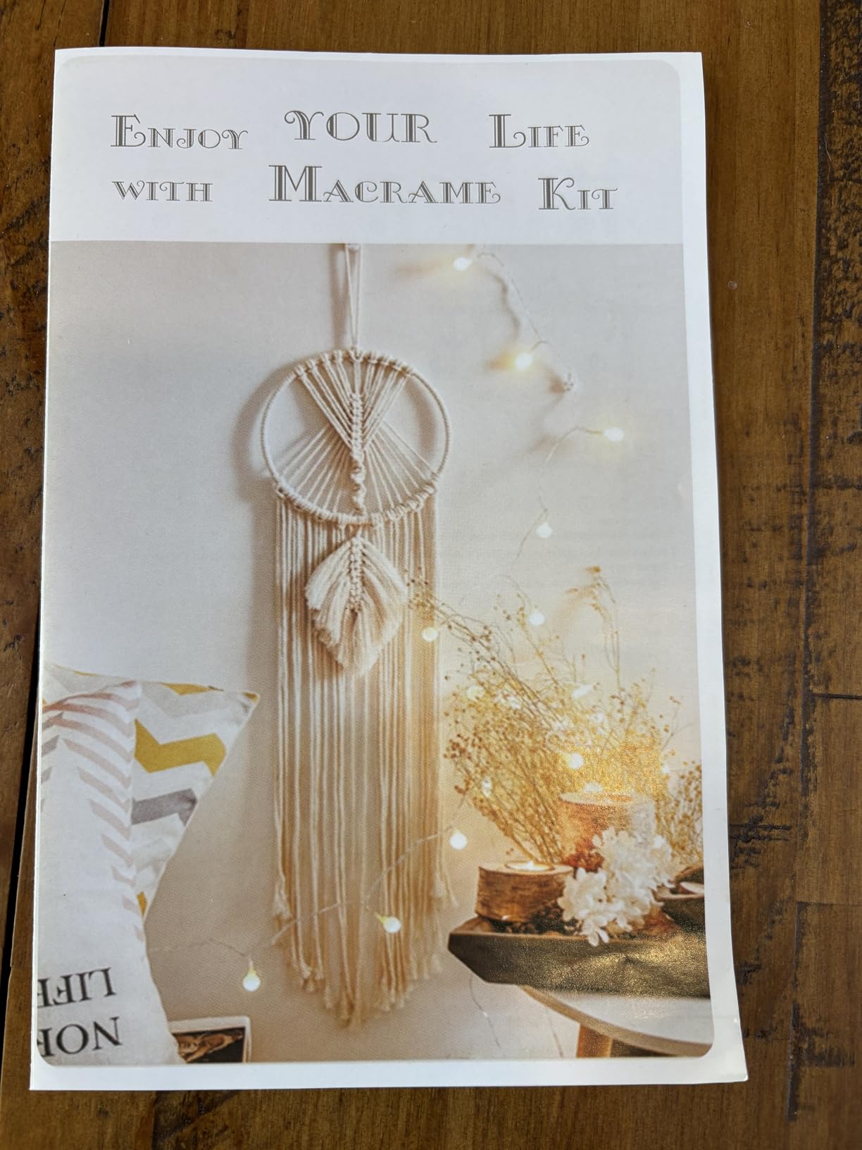 UHAPEER Macrame Kits for Adults Beginners with 656 Feet 3 mm Cotton Cord | DIY Macrame Plant Hanger Kit with Macrame Supplies and Instructions, Macrame Beads, Wooden Rings, Dream Catcher Rings customer photo 1