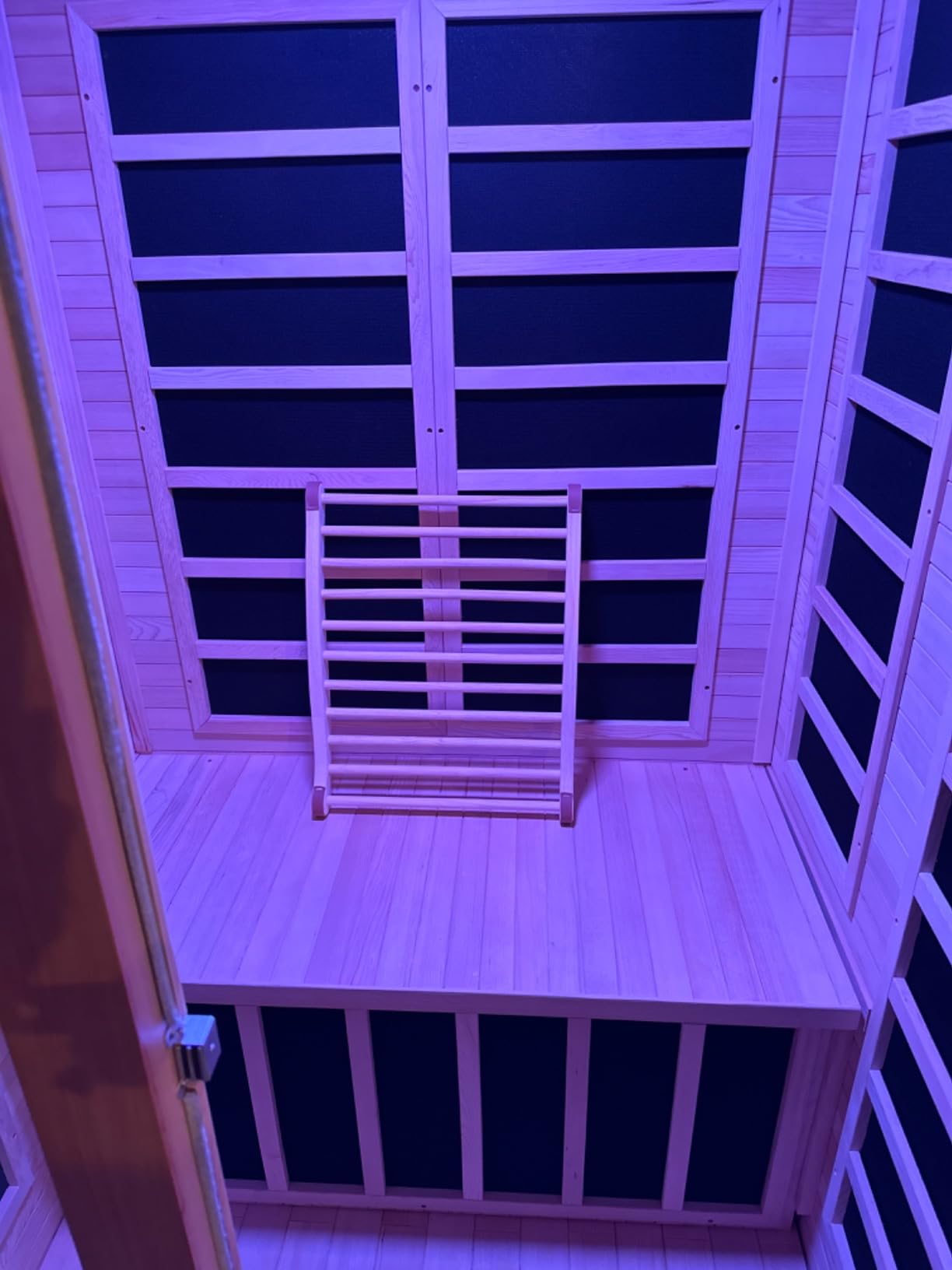 Wiiyita Sauna Backrest Sauna Accessories Wooden Slip-Resistant Non-Toxic Comfortable S-Shape Design Sauna Chair with Back, Sauna Accessories for Any Barrel or Infrared Sauna customer photo 2