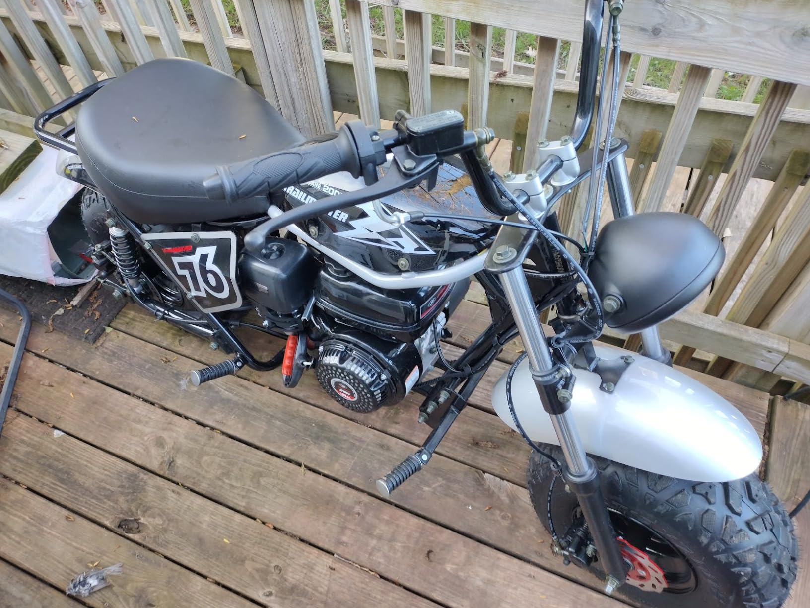 Trailmaster Mini Bike mb 200X Hurricane ALL NEW WITH FRONT AND REAR BRAKES, 196cc (black) customer photo 2