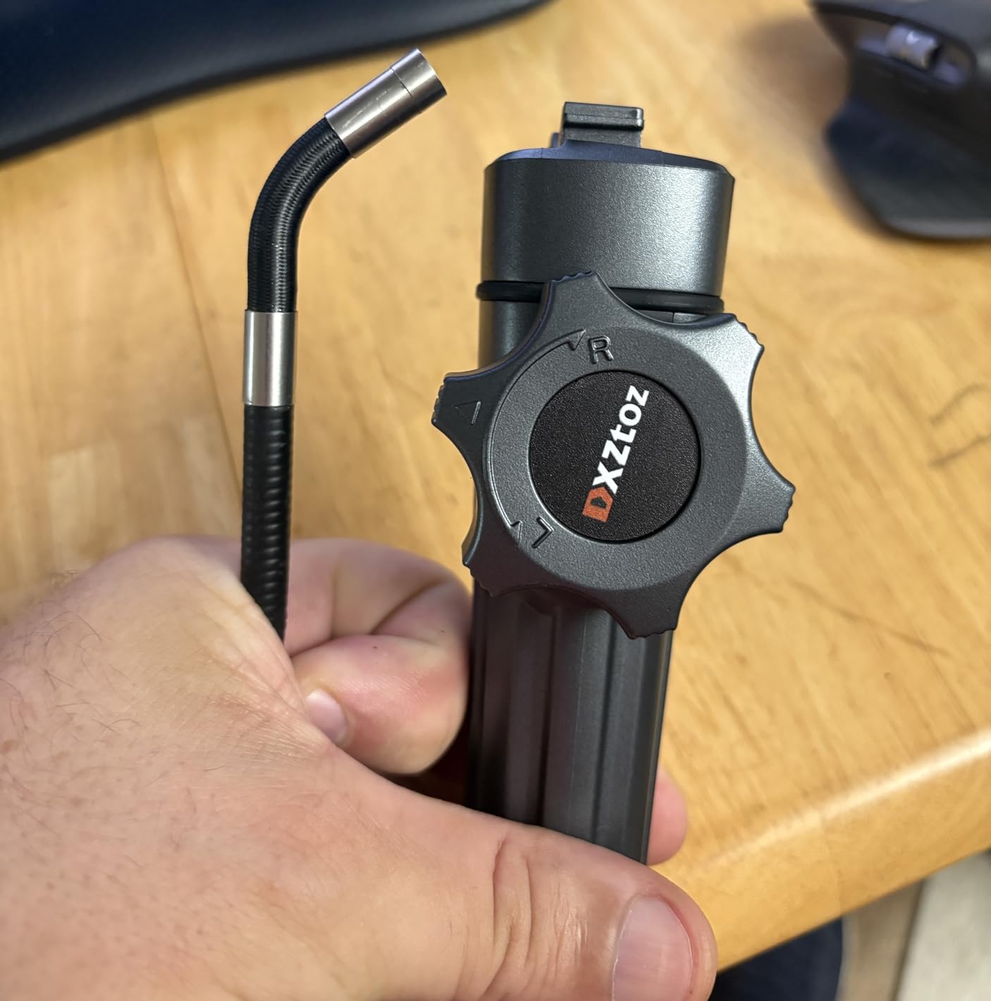 DXZtoz Two-Way Articulating Borescope with Light, 1080P Industrial Endoscope Inspection Camera with Flexible Articulated Probe for Automotive Engine Mechanic HVAC- 5.5FT customer photo 1