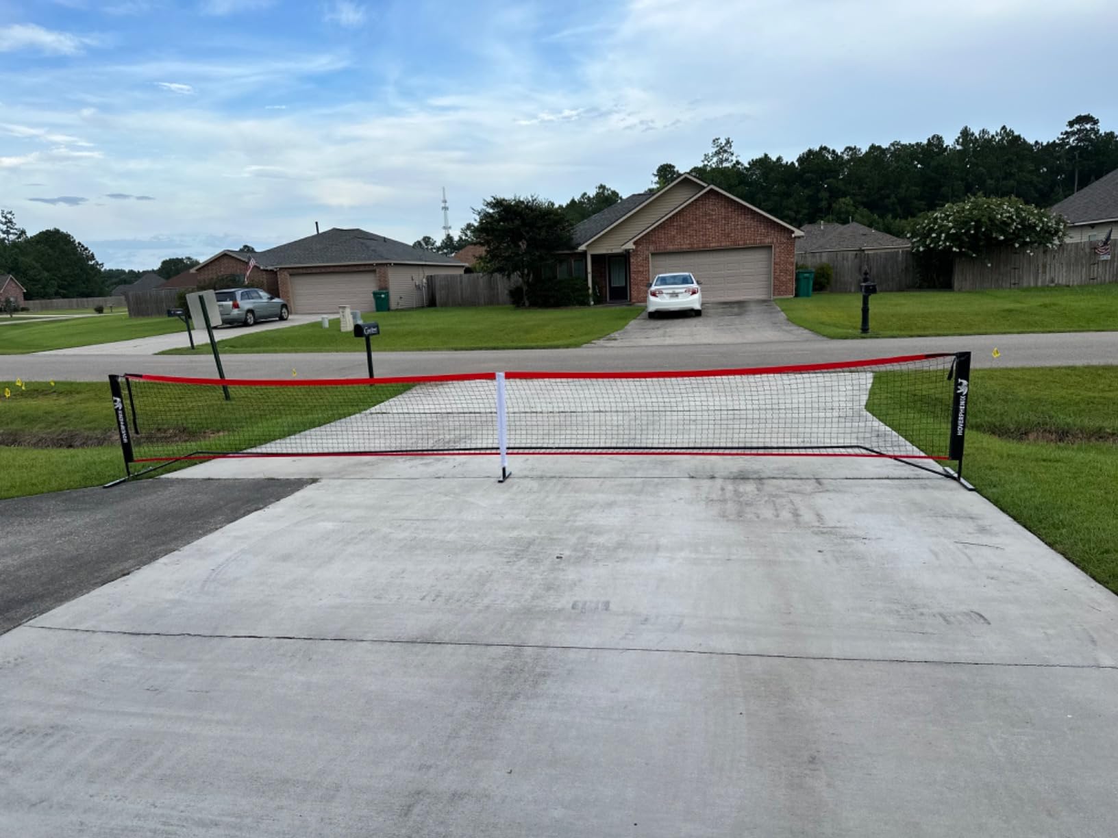 Portable Pickleball Net Set, 22FT Pickle Ball Net with Paddle Set of 4 | Regulation Size Net, Weather Resistant Steel Frame, Outdoor Pickleballs and Carry Bag, Easy Setup for Driveway, Backyard customer photo 1