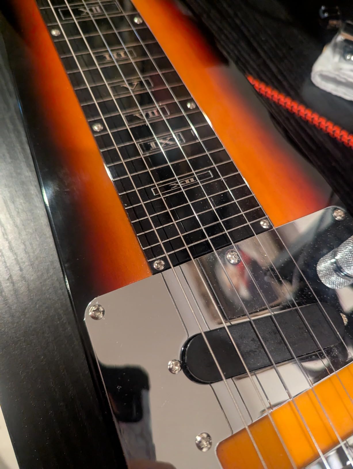 Batking Lap Steel Guitar, Electric Slide Guitars 6 String Slotted Headstock Guiter With Gig Bag Sunburst customer photo 1