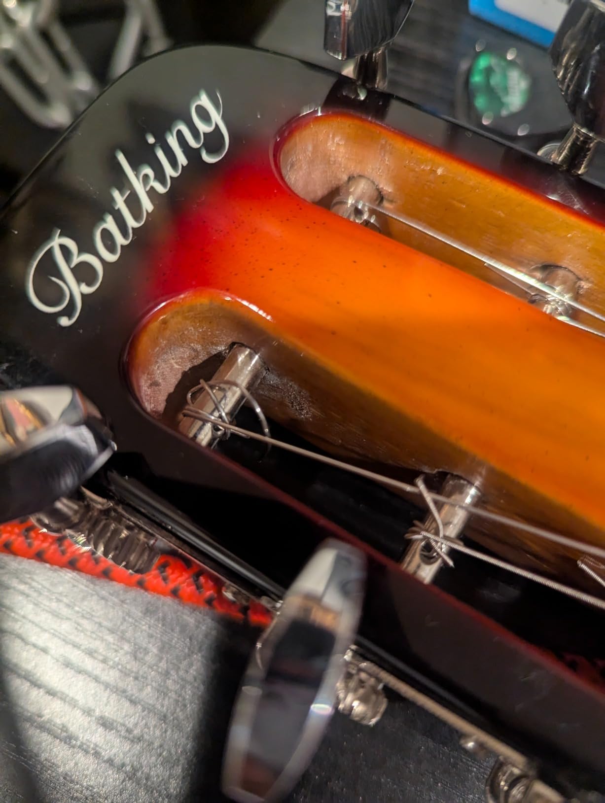 Batking Lap Steel Guitar, Electric Slide Guitars 6 String Slotted Headstock Guiter With Gig Bag Sunburst customer photo 2