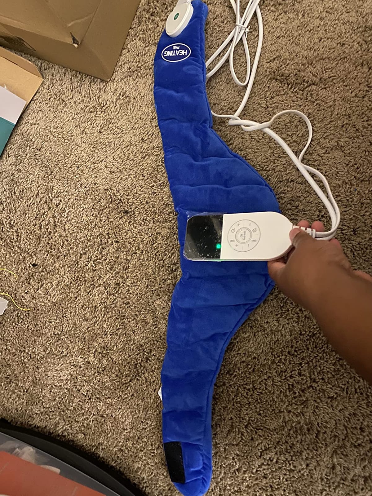JOBYNA Neck Heating Pad, Hands-Free Electric Heated Neck Wrap for Neck Pain Relief, Upgraded Fast Neck Heat Pad, 10-90min Timer with Countdown, 86-158°F Adjustable Temperature (Universal Size) customer photo 1