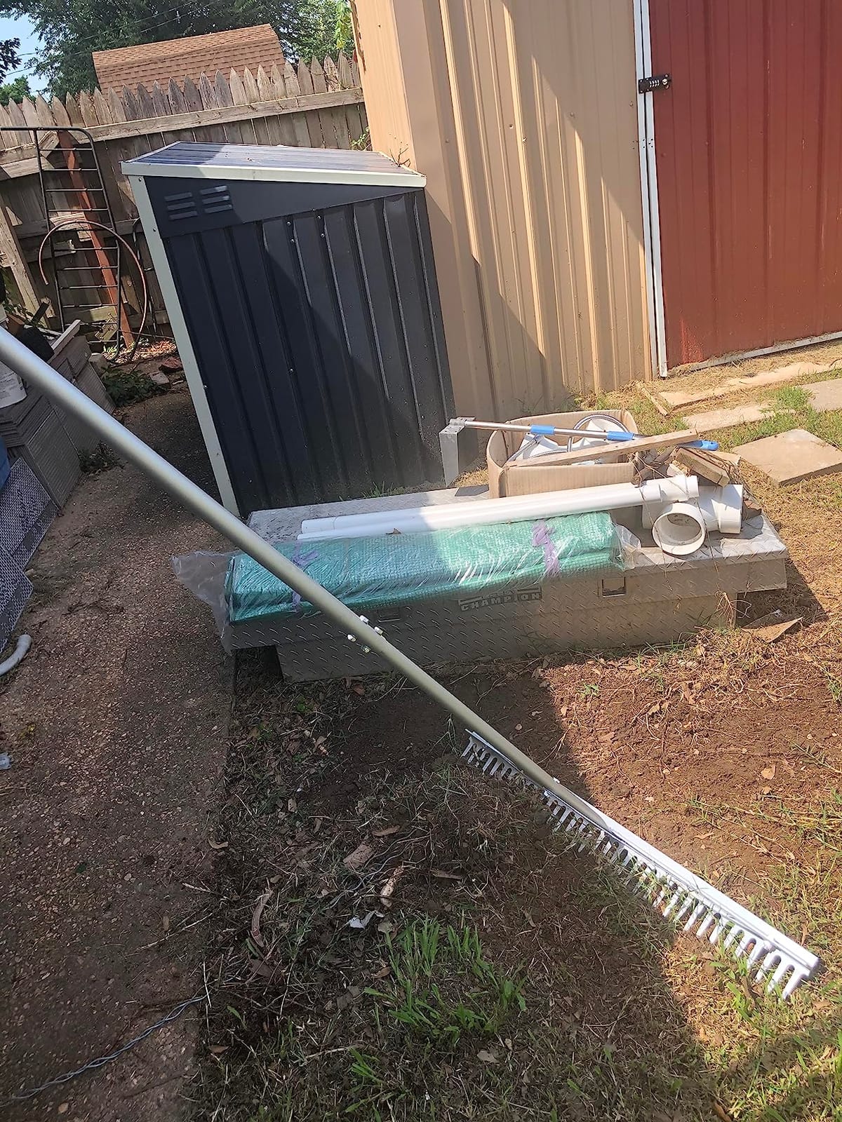 Landscape Rake 36'', Aluminum Rakes with Lightweight 69'' Handle, Landscaping Rake Tool for Lawn Care, Beach customer photo 1