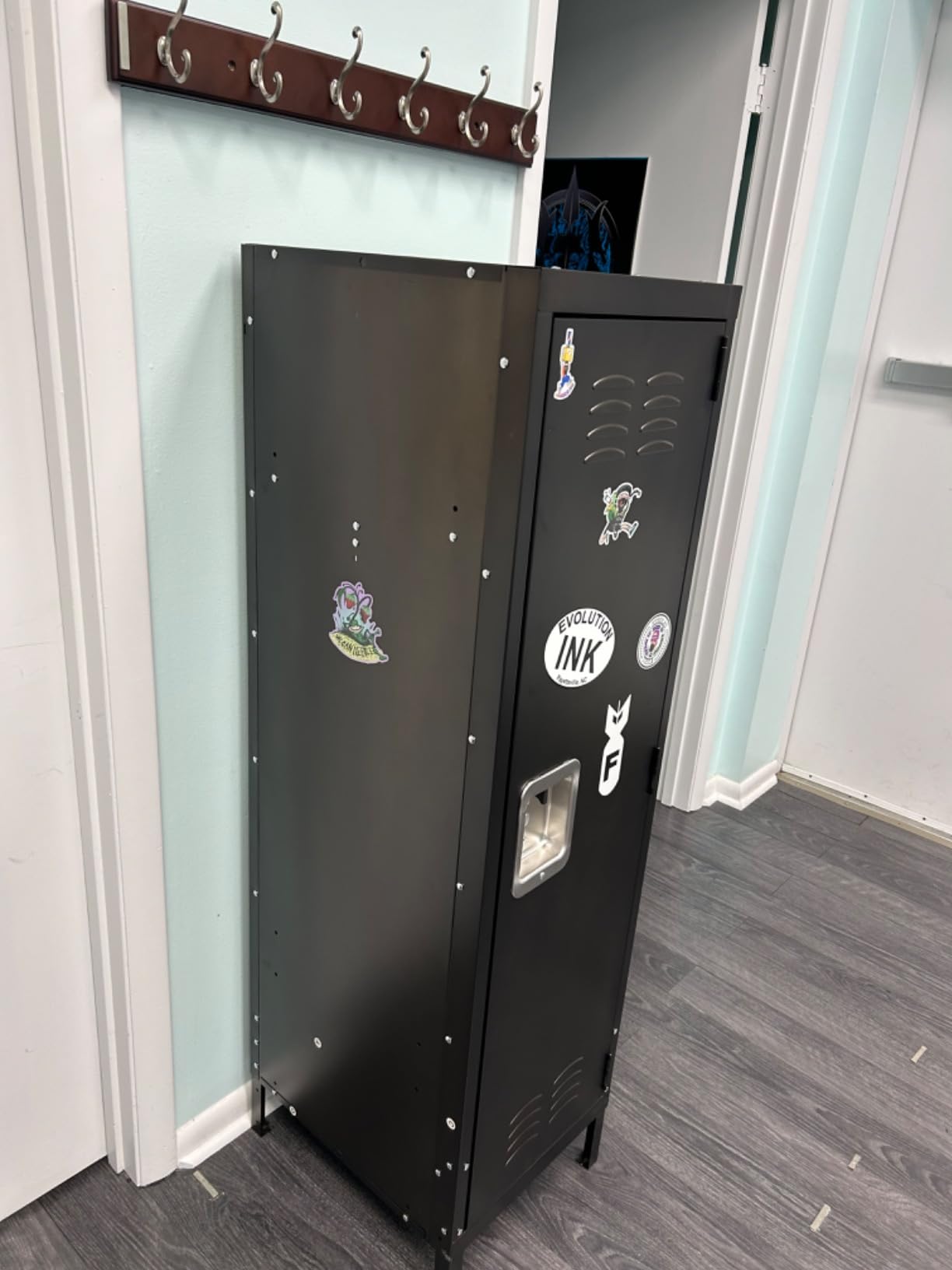 Metal Storage Locker, Lockable Employees Metal Locker with Door, 55